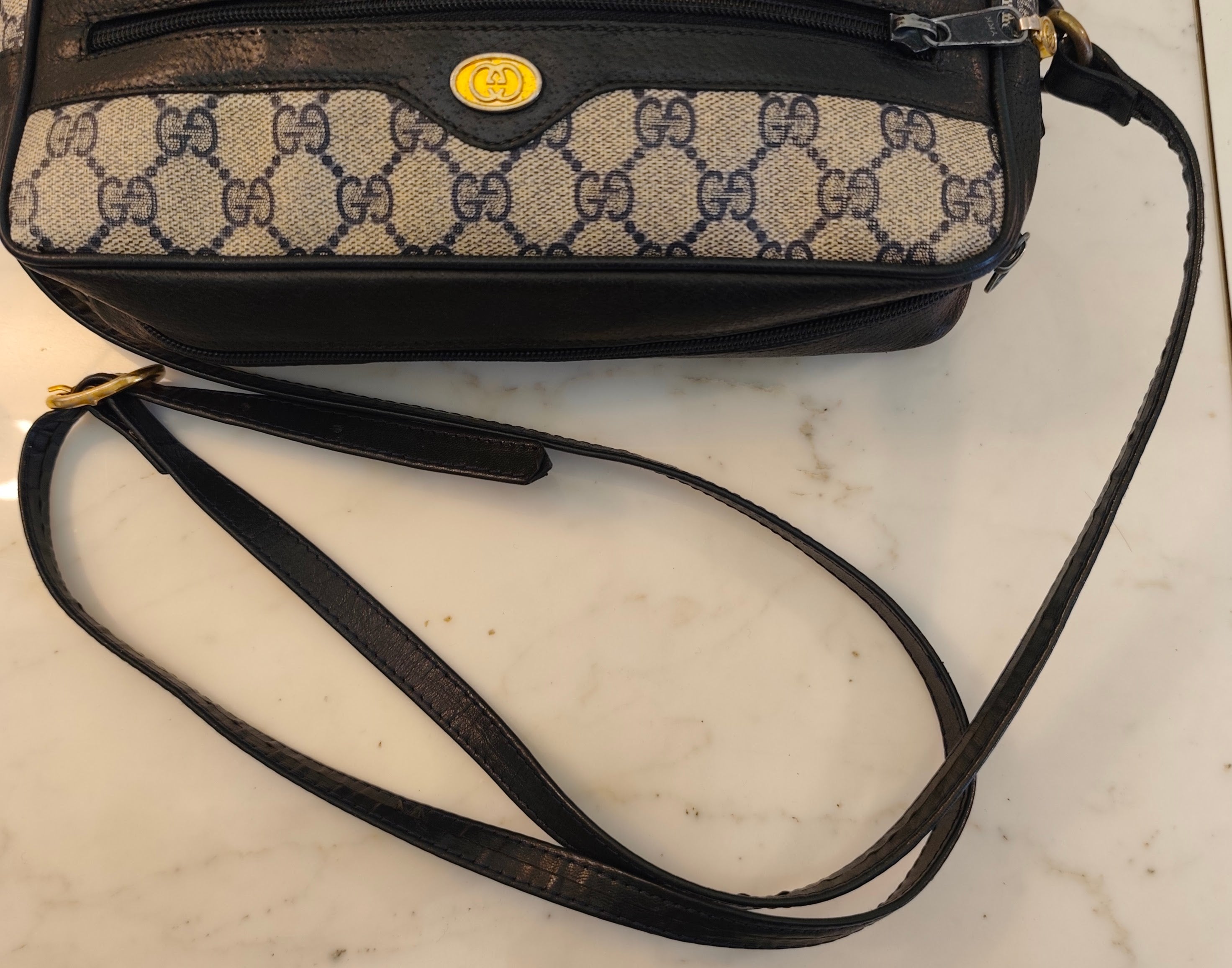 Gucci - Ophidia Camera Bag a Tracolla "GG" Supreme Blu Vintage