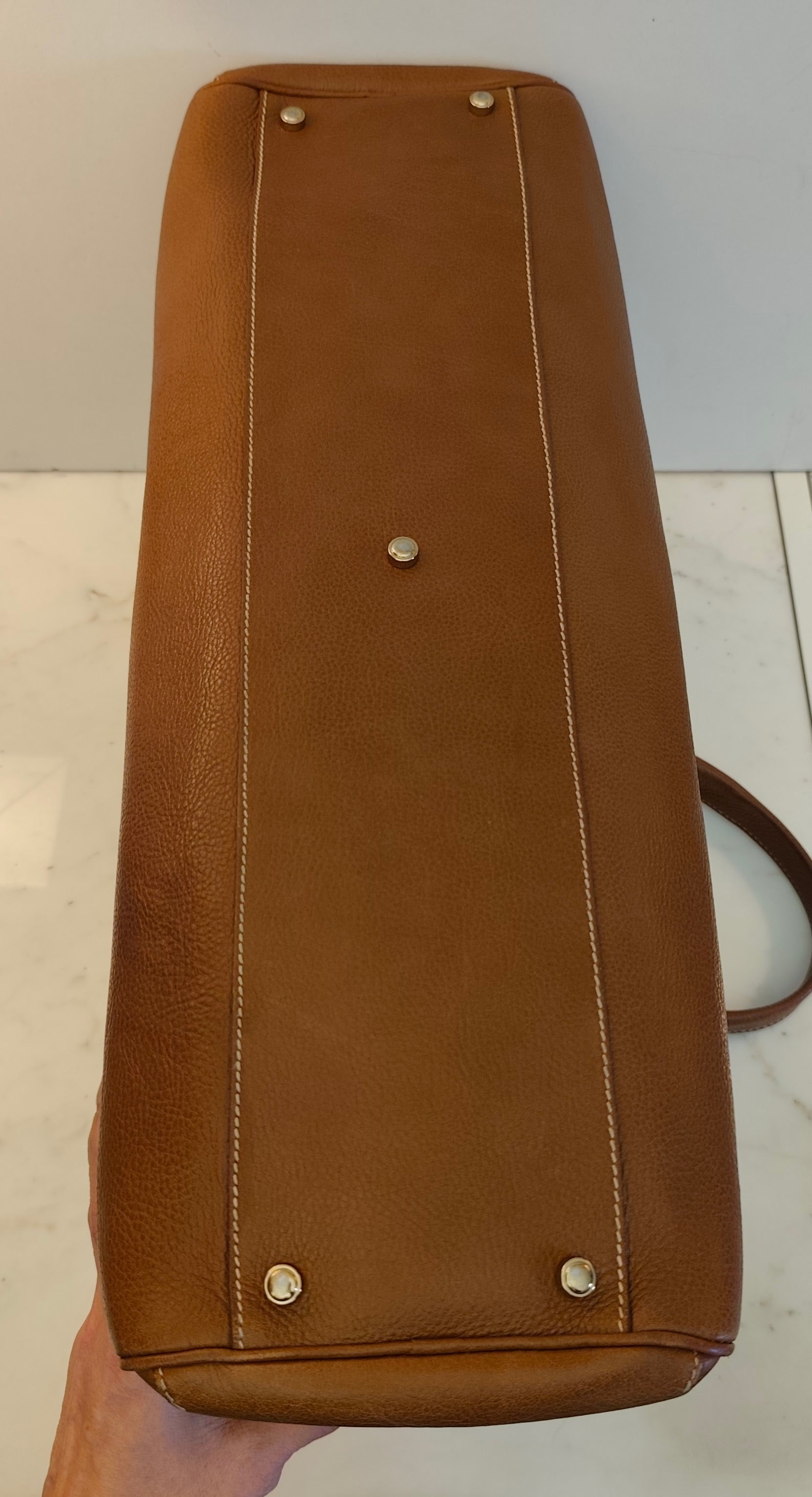 Cartier - Borsa Marcello Misura Grande Pelle Caramello