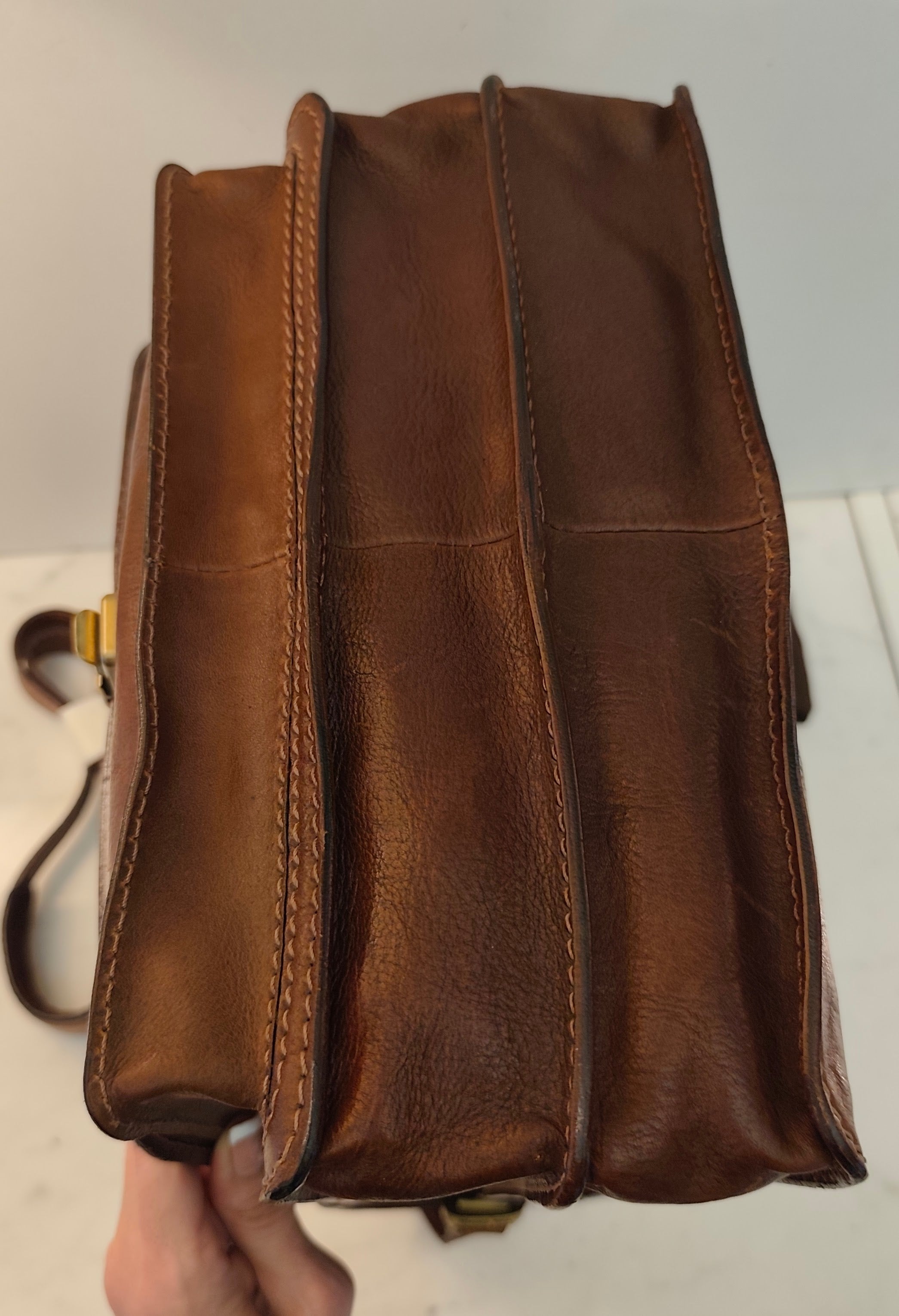 The Bridge – Borsello a Spalla o a Tracolla - Pelle Marrone Linea Story Vintage