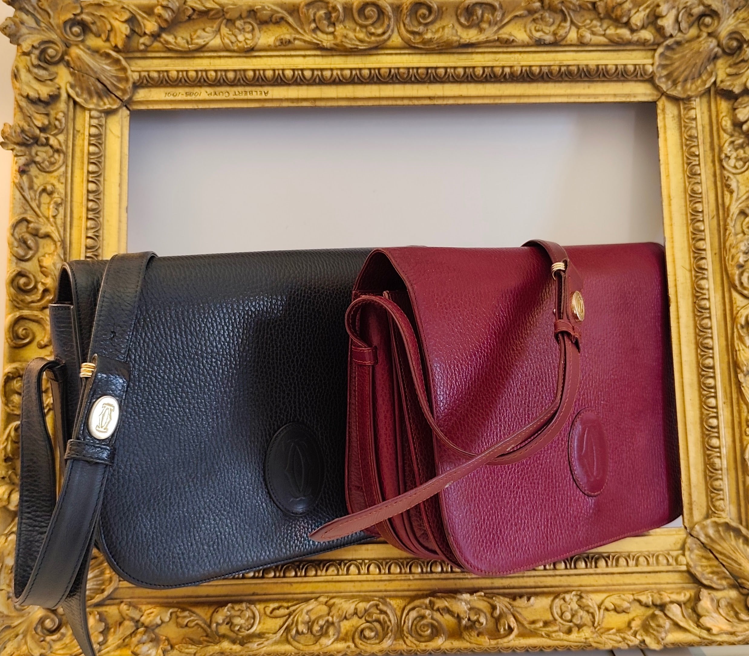 Cartier - Camera Bag a Patta Intera in Pelle Bordeaux Vintage