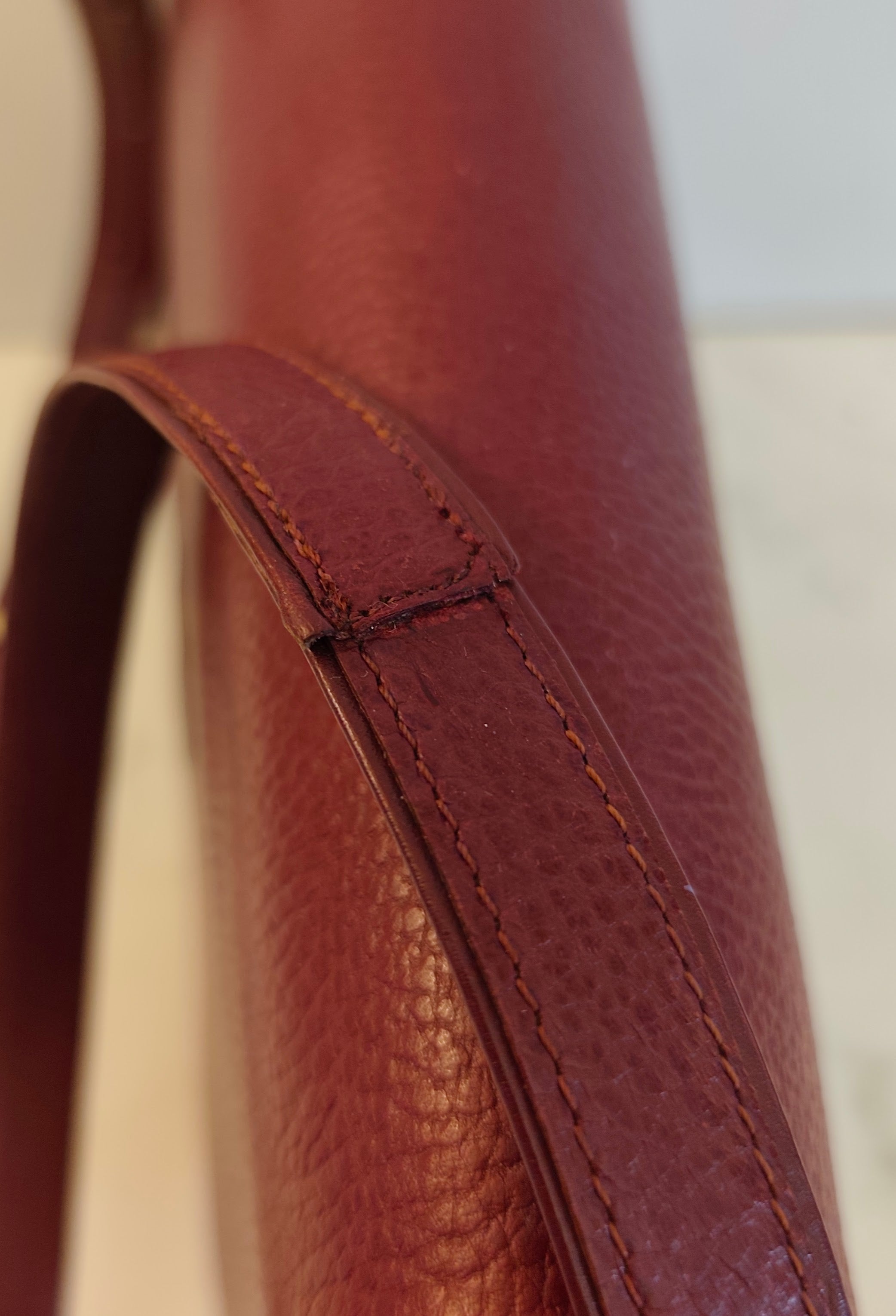 Cartier - Camera Bag a Patta Intera in Pelle Bordeaux Vintage