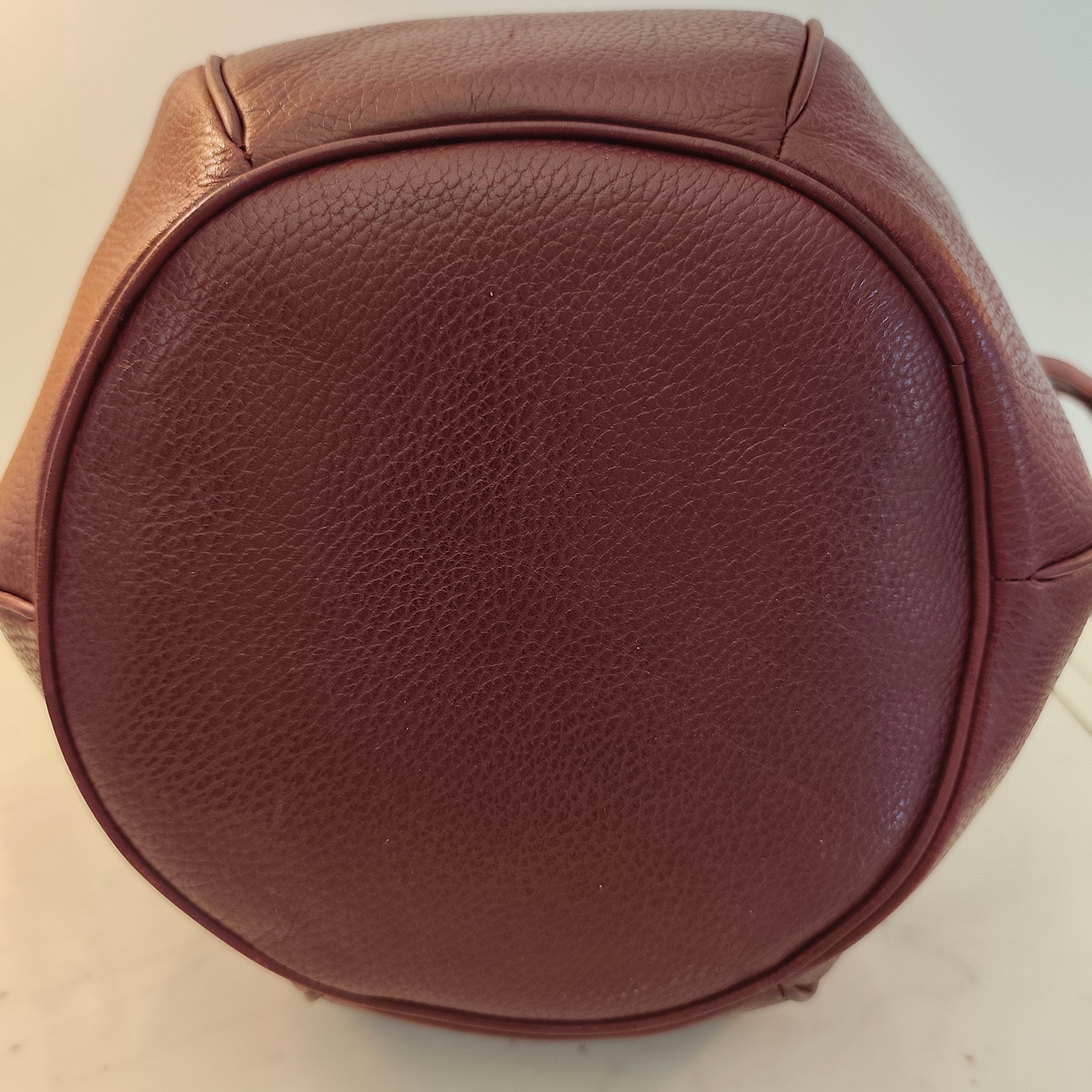 Cartier - Secchiello Bombato in Pelle Bordeaux Vintage