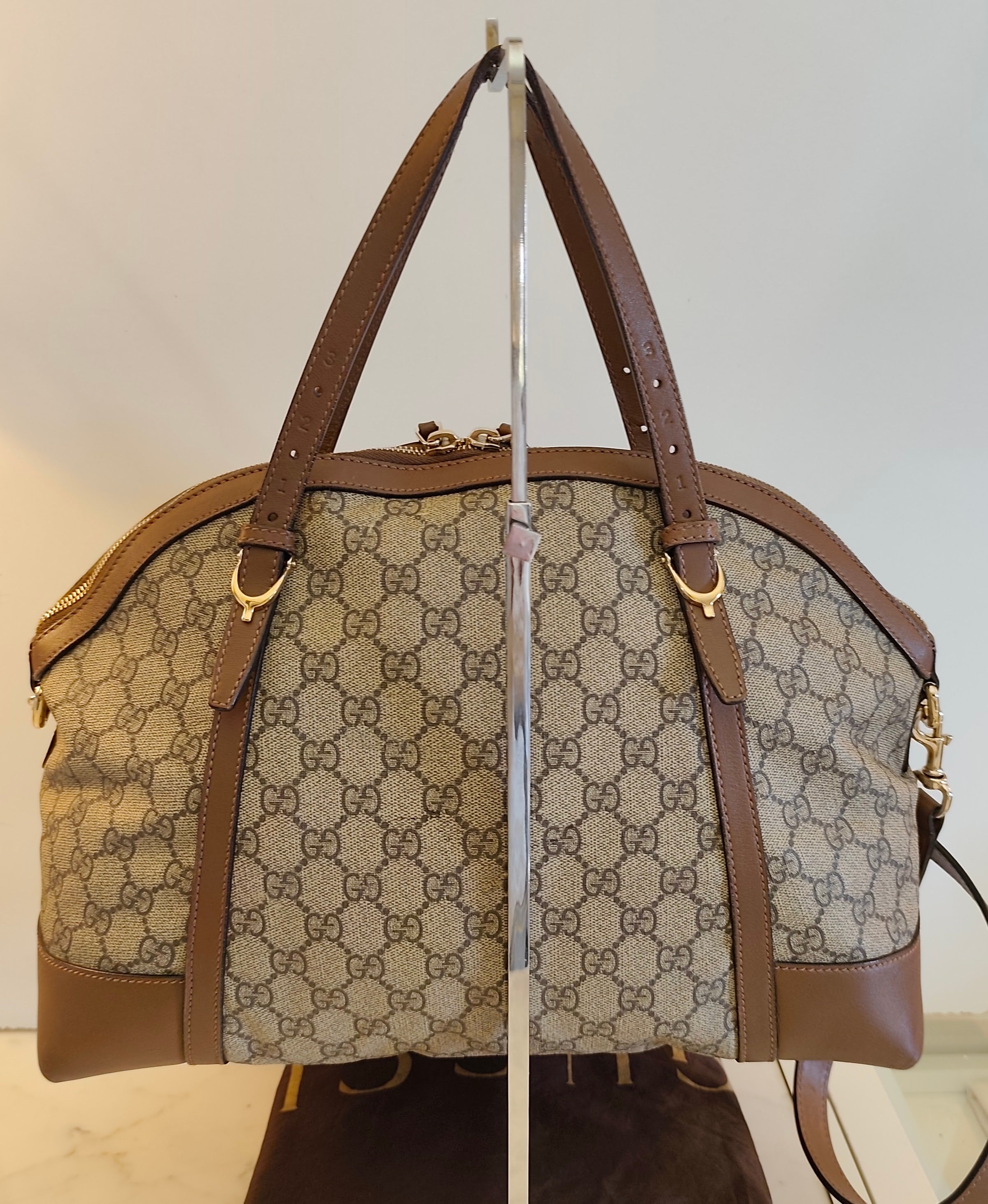Gucci - Borsa a Spalla Dome Top Handle "GG Supreme" Beige con Tracolla
