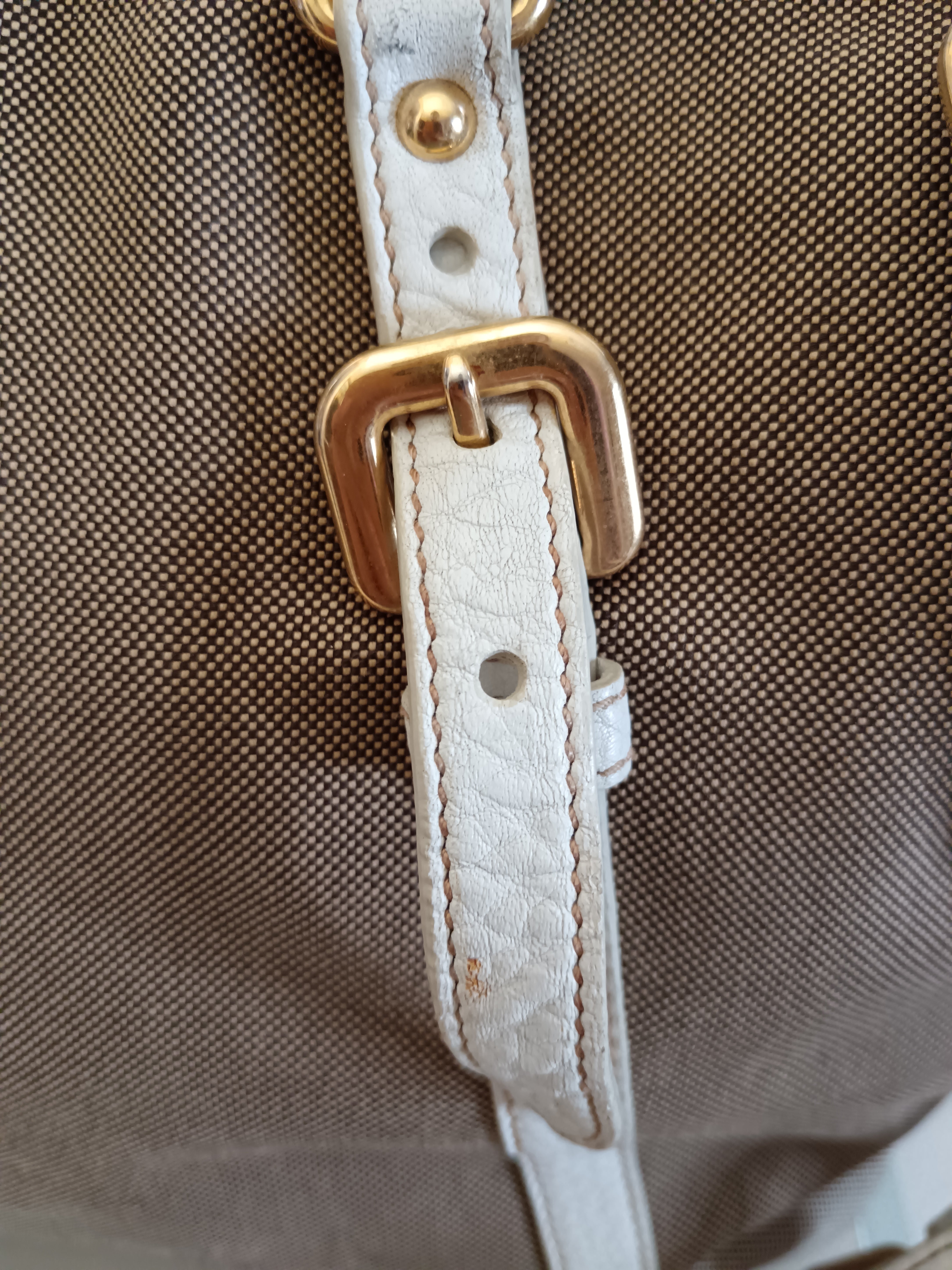 Prada - Tote/Mini Shopper Logo Jacquard Beige/Avorio con Tracolla