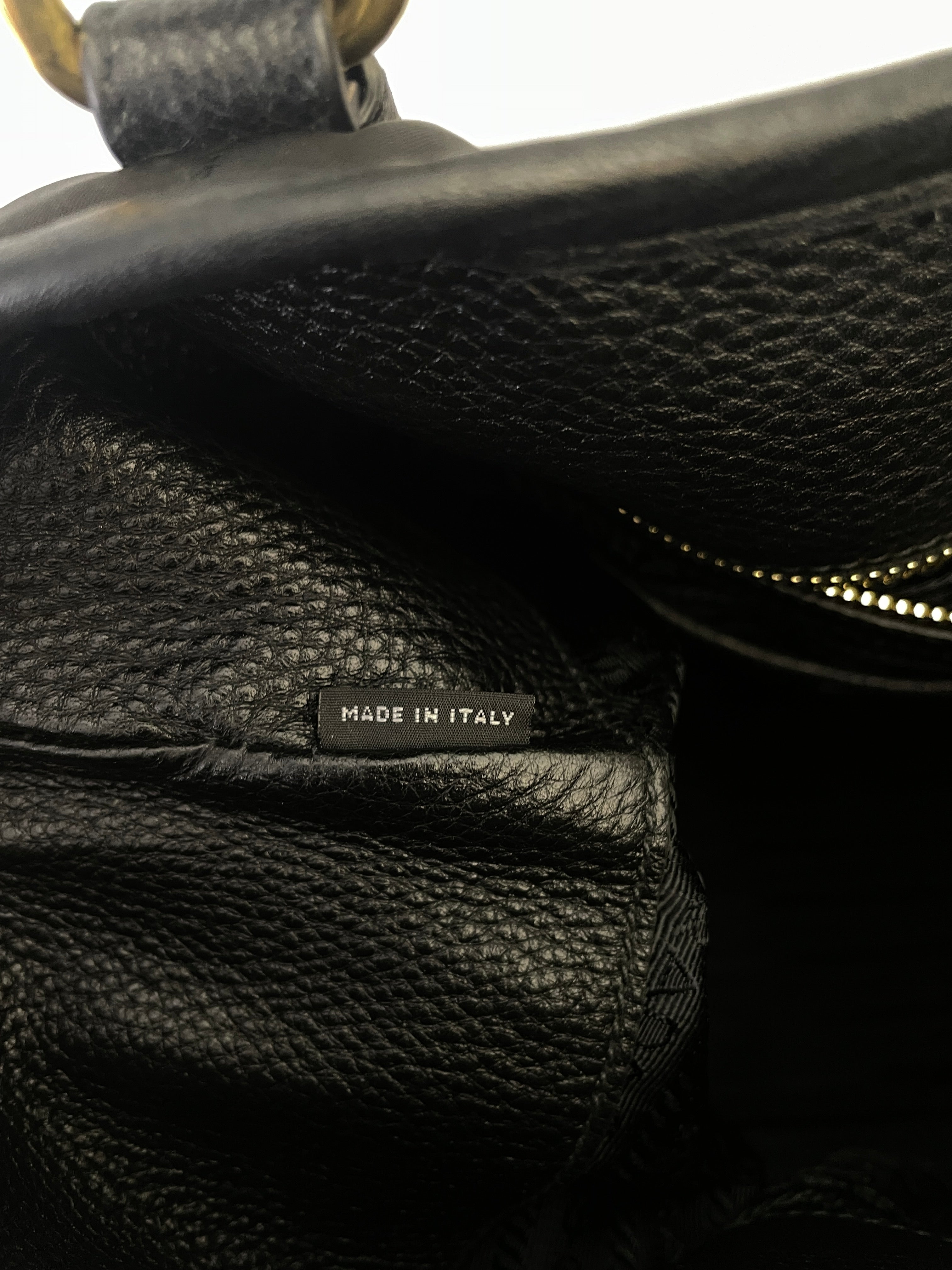 Prada - Tote Shopper Nylon Nero con Fasce in Pelle e Doppi Anelli FULL SET