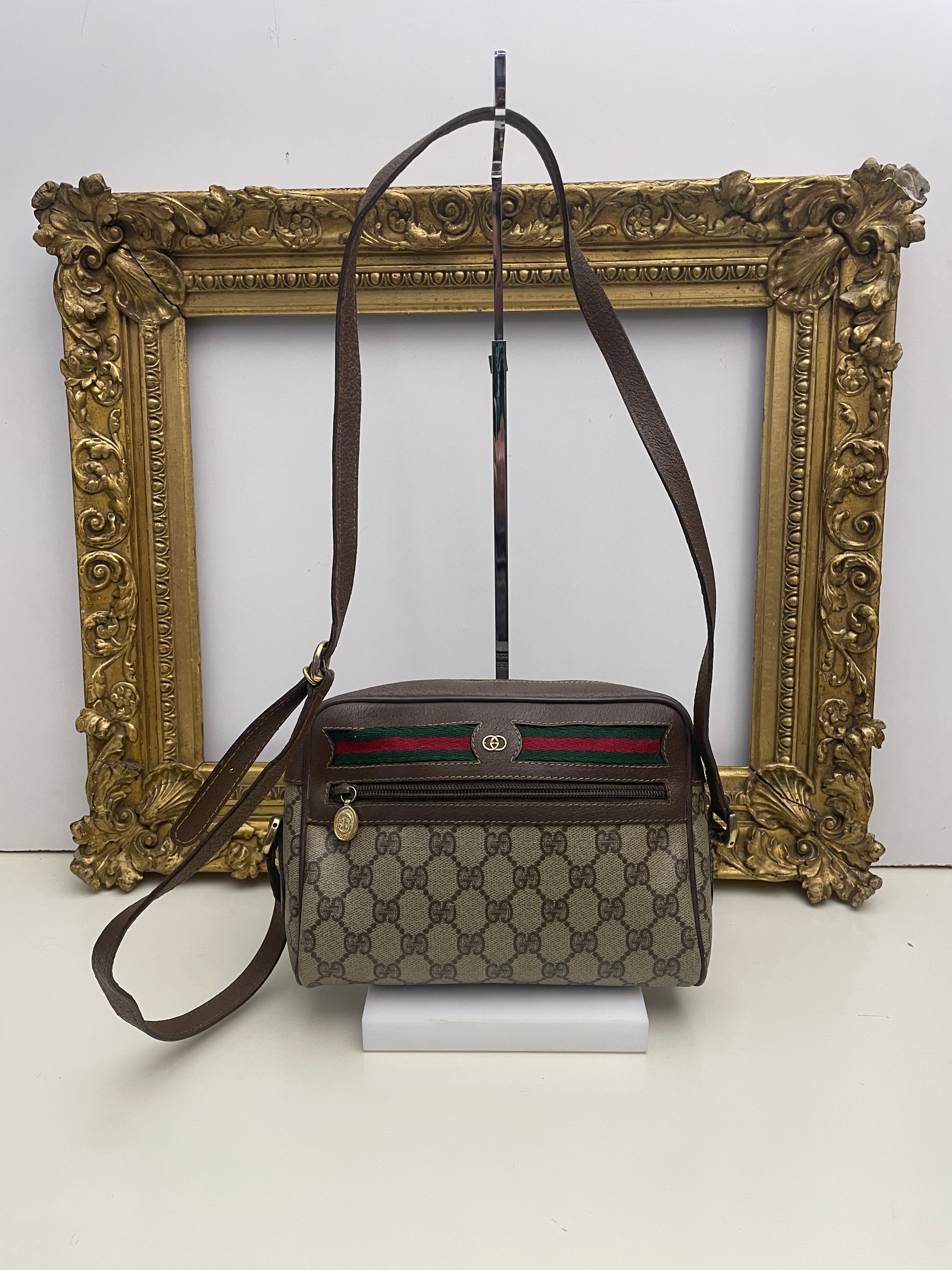 Gucci - Ophidia Camera Bag Piccola Postina a Tracolla “GG” Supreme Beige Anni '90