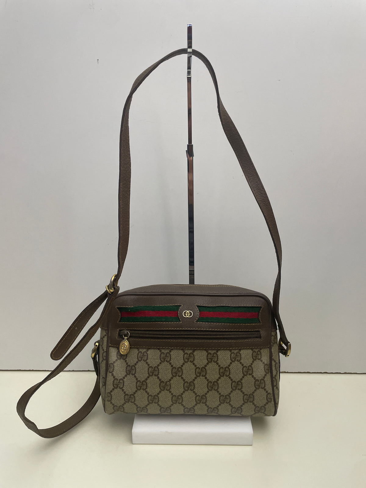 Gucci - Ophidia Camera Bag Piccola Postina a Tracolla “GG” Supreme Beige Anni '90