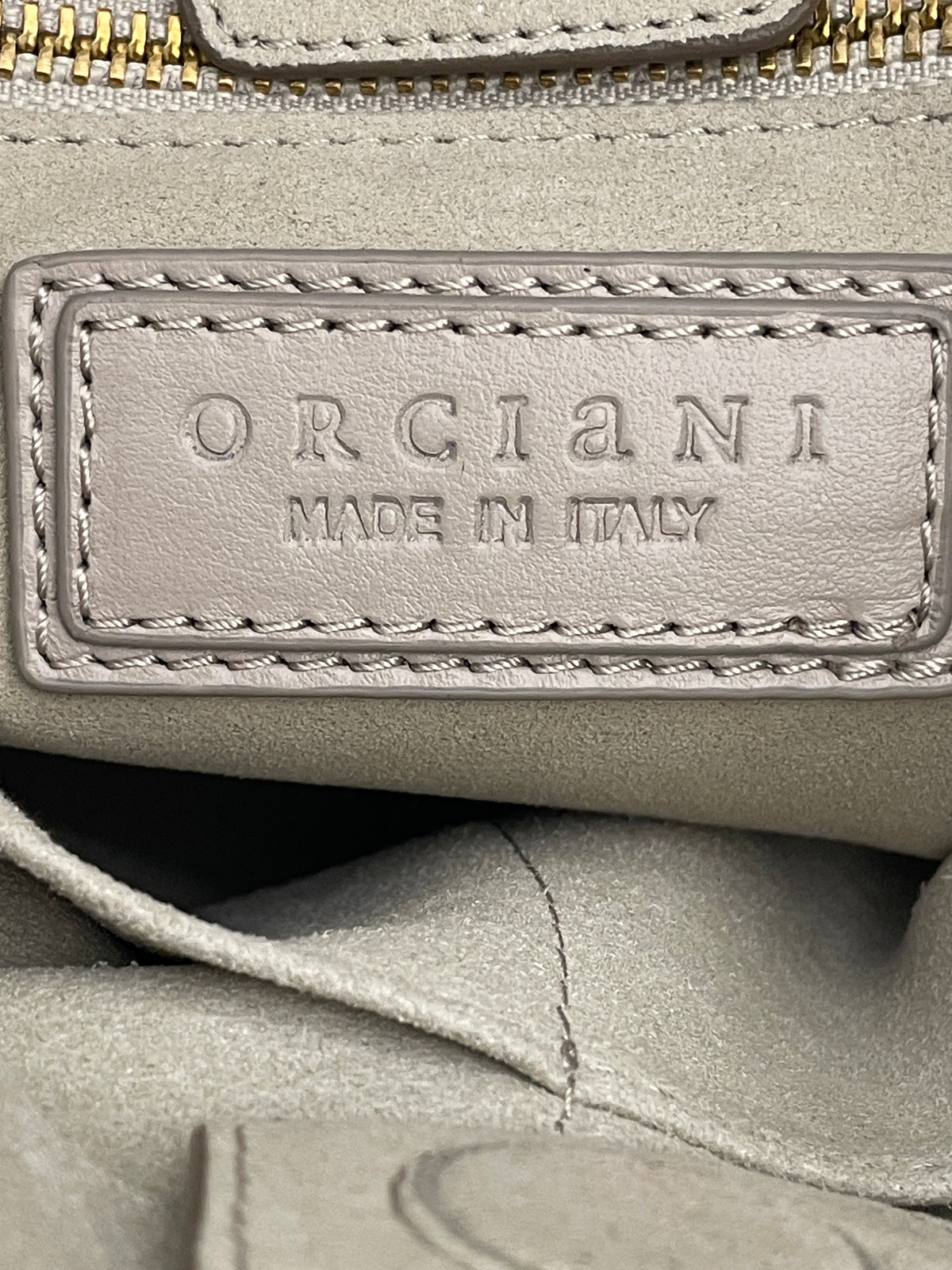 Orciani - Sveva Media In Pelle E Suede Beige