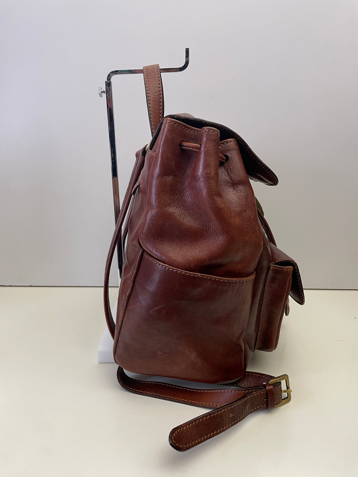 The Bridge – Zaino Con Due Tasche Linea Story Pelle Marrone Misura Grande
