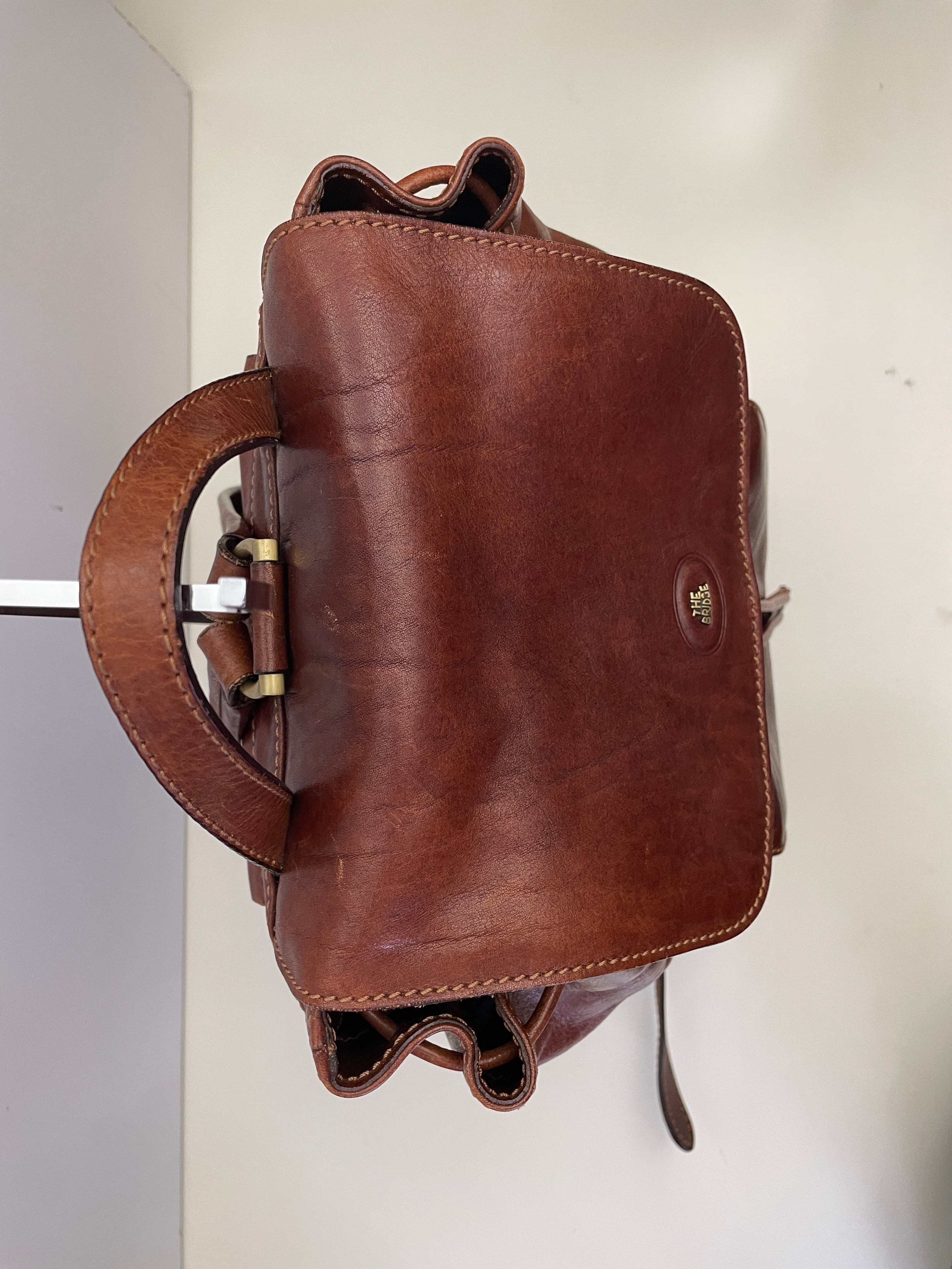 The Bridge – Zaino Con Due Tasche Linea Story Pelle Marrone Misura Grande