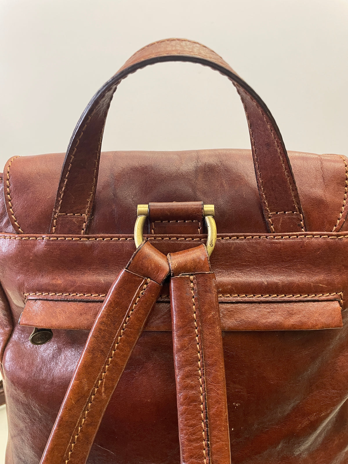 The Bridge – Zaino Con Due Tasche Linea Story Pelle Marrone Misura Grande
