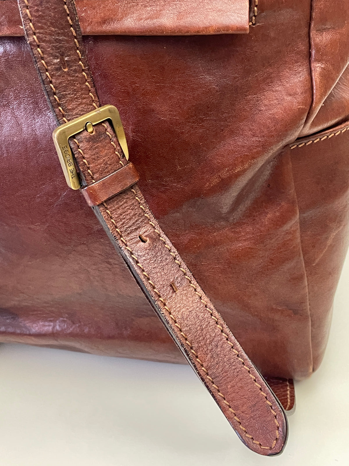 The Bridge – Zaino Con Due Tasche Linea Story Pelle Marrone Misura Grande