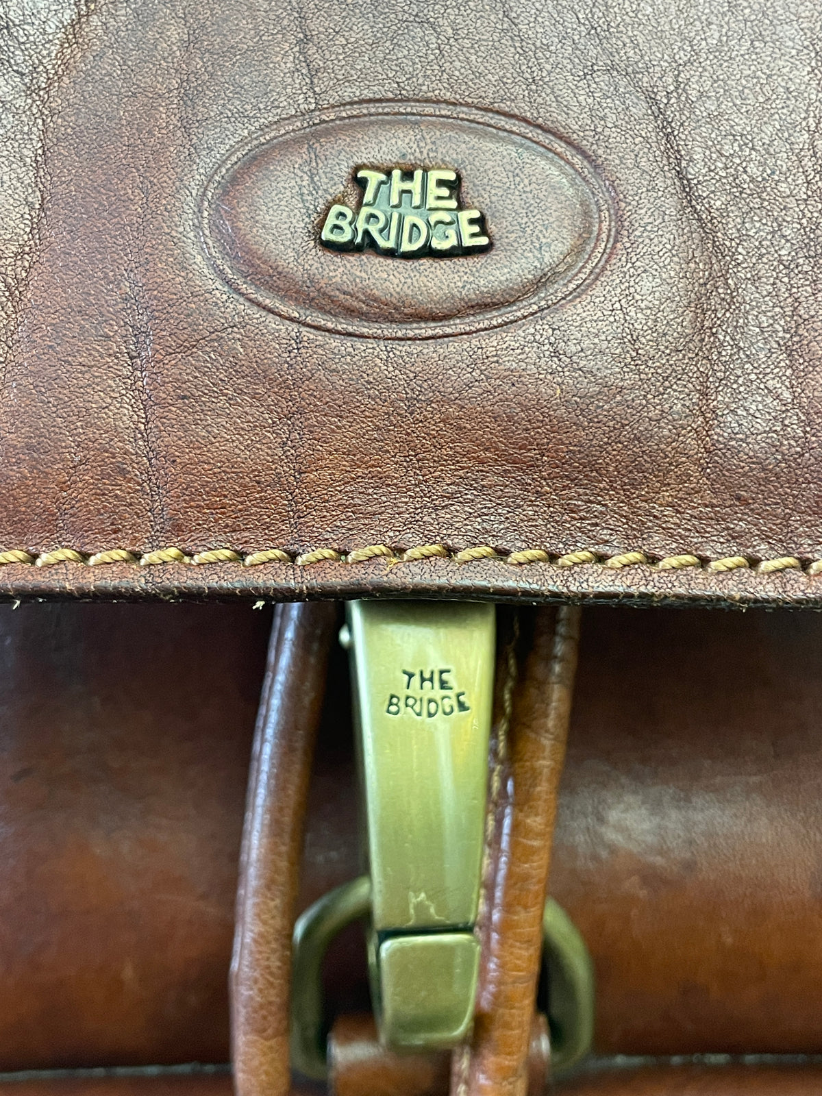 The Bridge – Zaino Con Due Tasche Linea Story Pelle Marrone Misura Grande