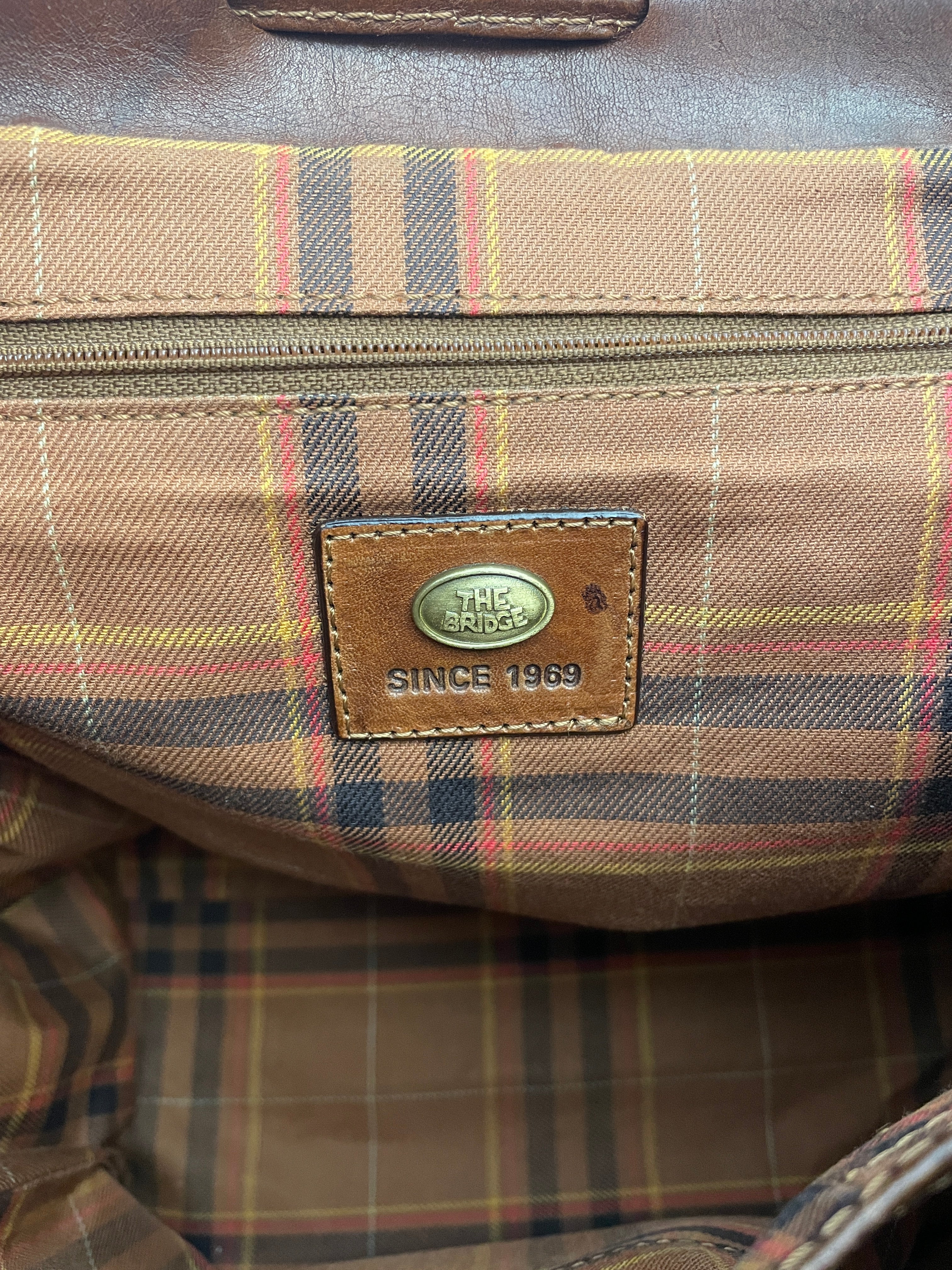 The Bridge – Zaino Con Due Tasche Linea Story Pelle Marrone Misura Grande