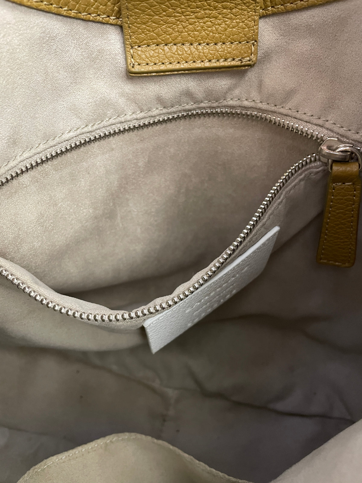 Zanellato - Hobo "Ima" In Pelle Martellata Coloniale Con Intrecci In Stoffa Beige Bordi