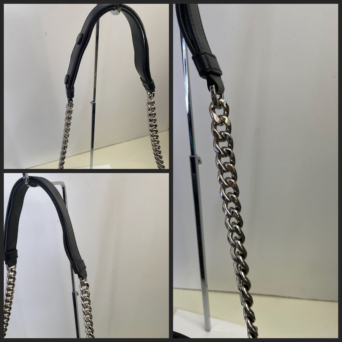 Tod's - Double T Pelle Nera E Intreccio Grigio Scuro