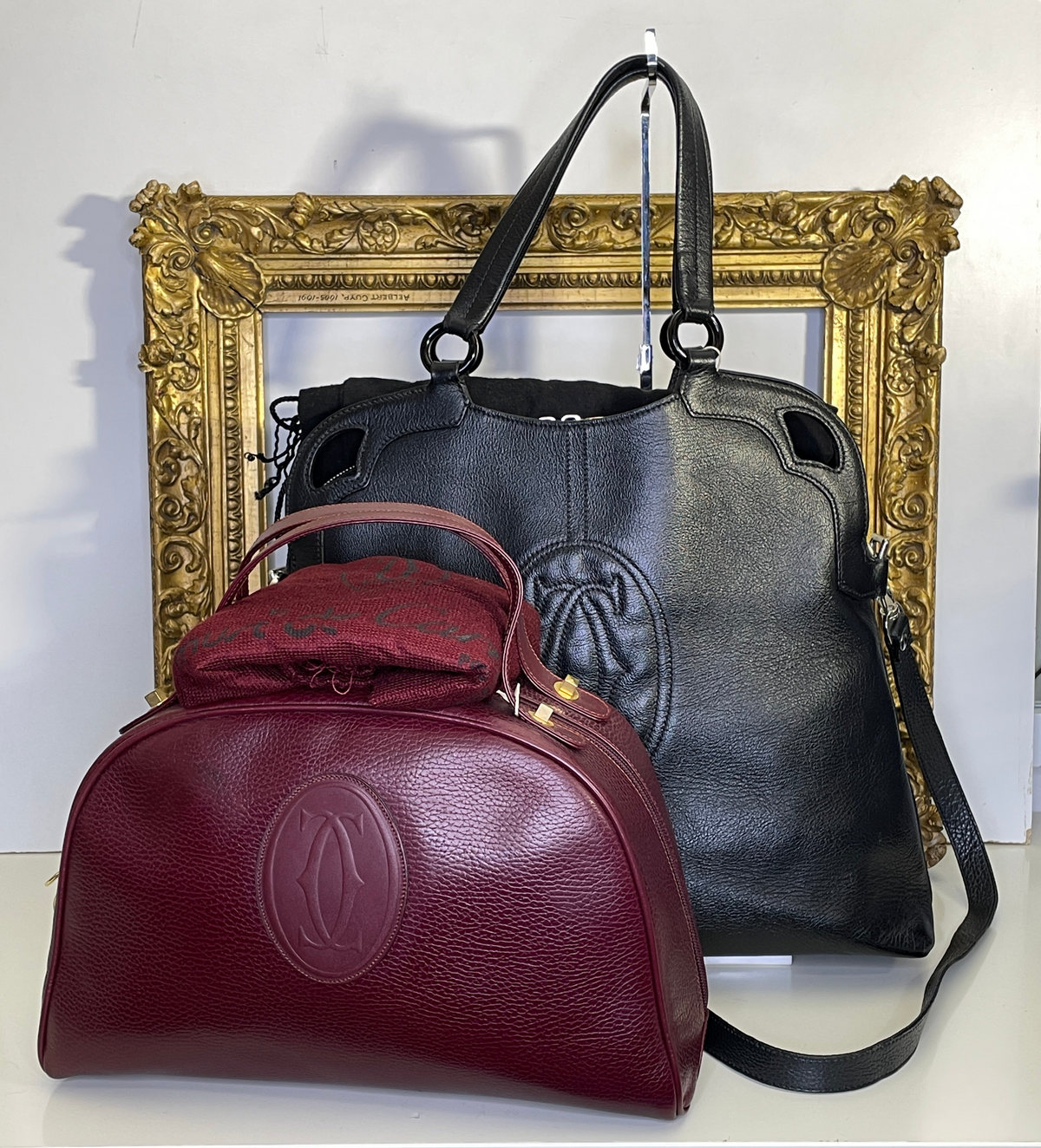 COMBO BOMBA: CARTIER MARCELLO VERTICALE NERO + CARTIER MEZZALUNA BORDEAUX