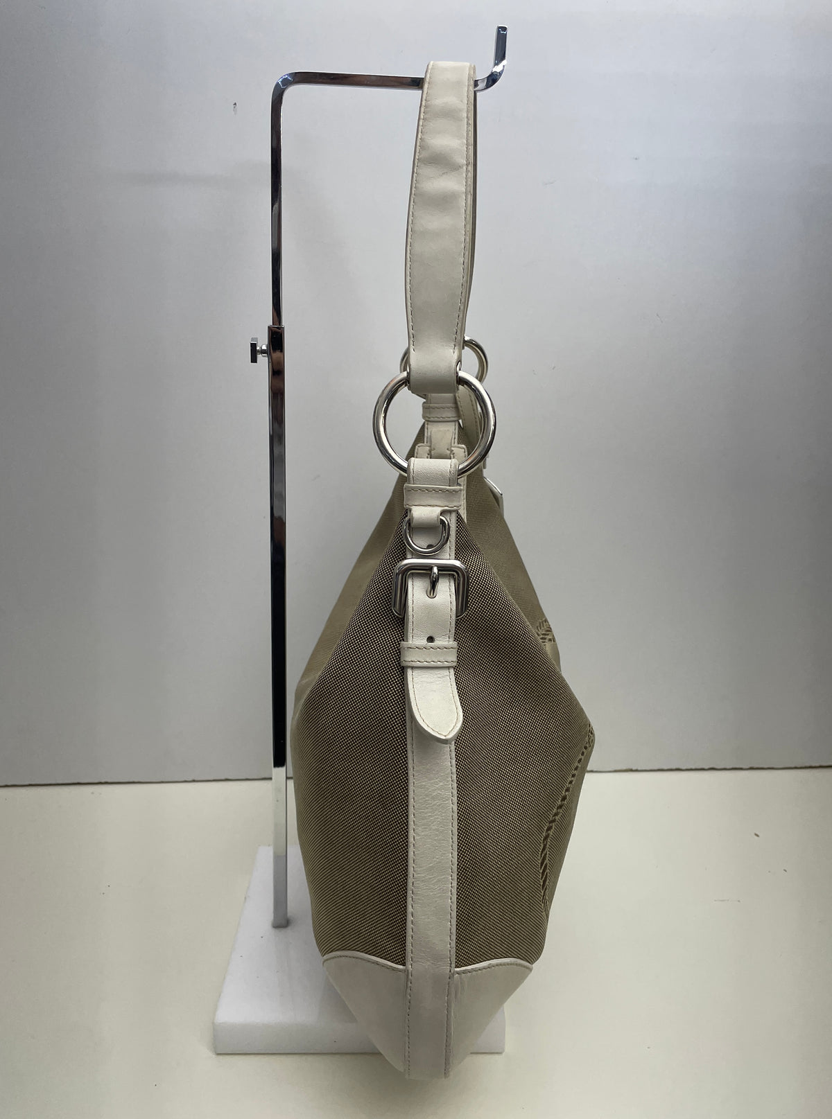 Prada - Hobo Logo Jacquard Beige e Avorio