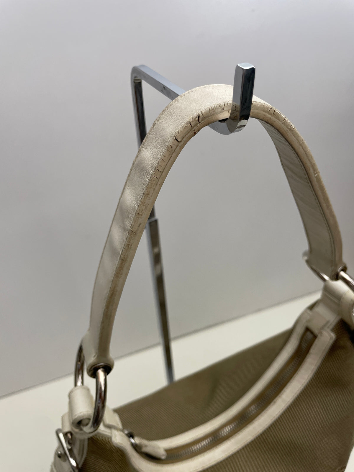 Prada - Hobo Logo Jacquard Beige e Avorio