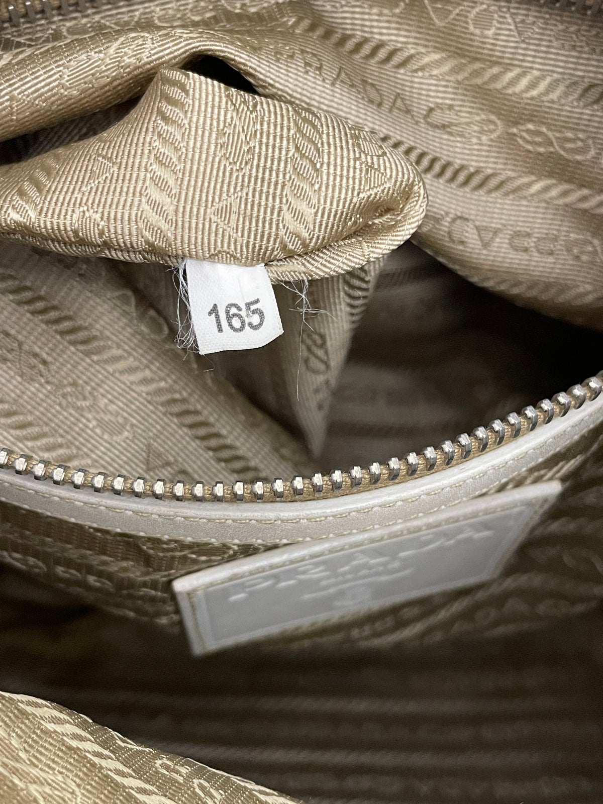 Prada - Hobo Logo Jacquard Beige e Avorio