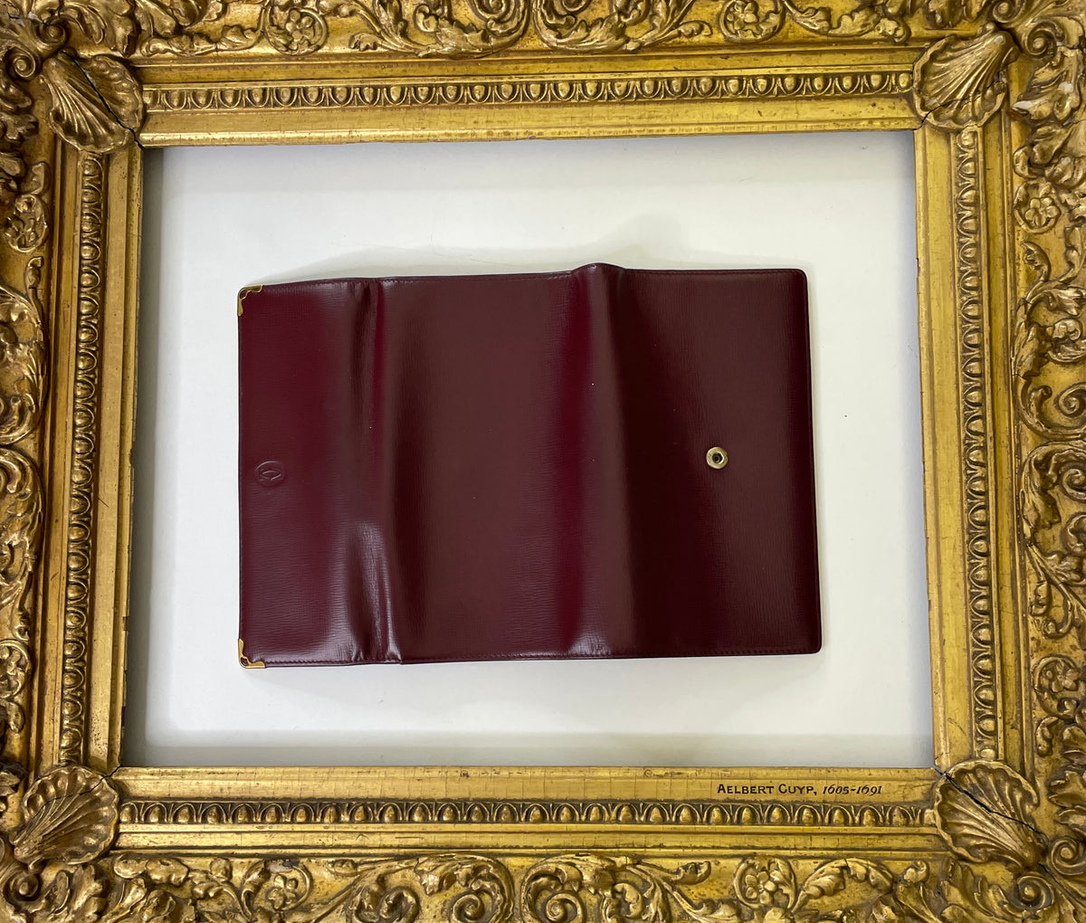 Cartier Portafoglio Grande Donna Pelle bordò Nuovo Full Set
