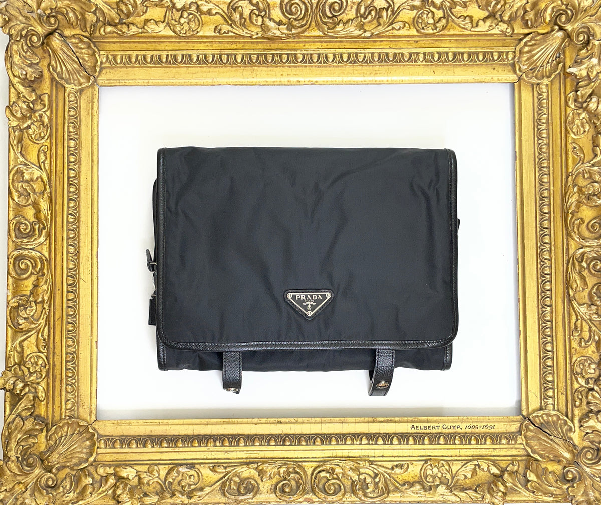 Prada Beauty Case Richiudibile Nylon Nero (tiralampo)