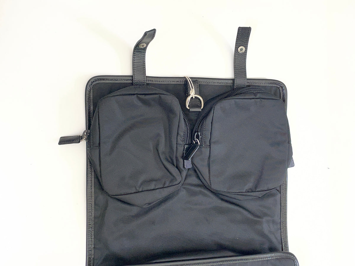 Prada Beauty Case Richiudibile Nylon Nero (tiralampo)