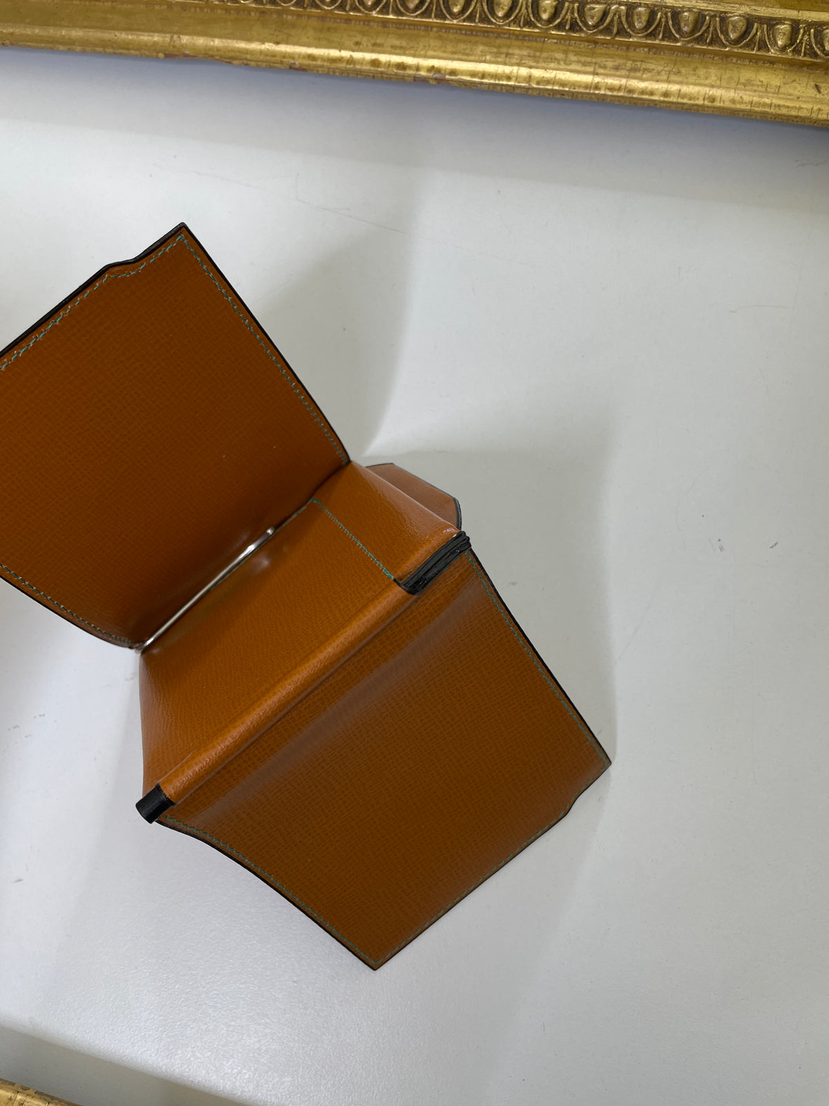 Valextra Grip Spring Trifold pelle coloniale imp. verdi + dustbag