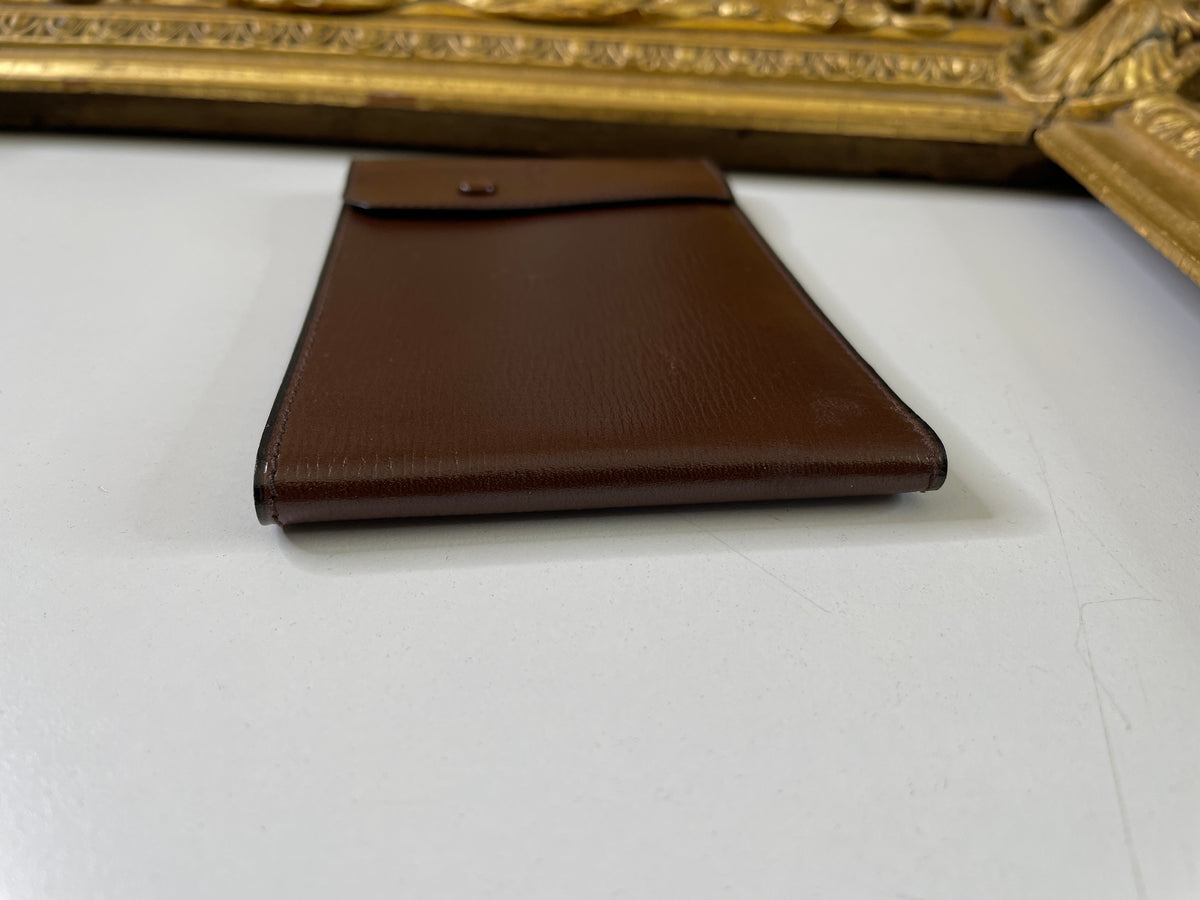 Valextra Porta Assegni + Carte Orizzontale Pelle Marrone