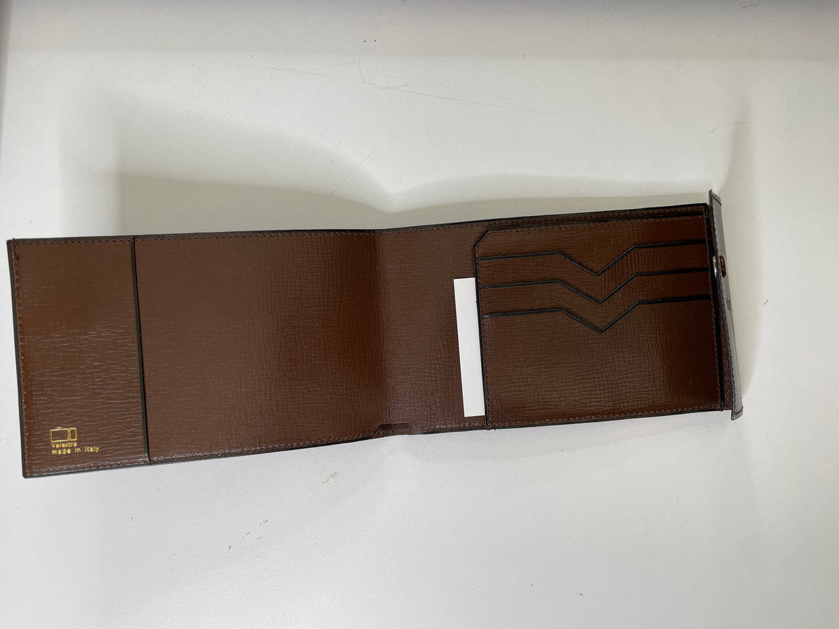 Valextra Porta Assegni + Carte Orizzontale Pelle Marrone