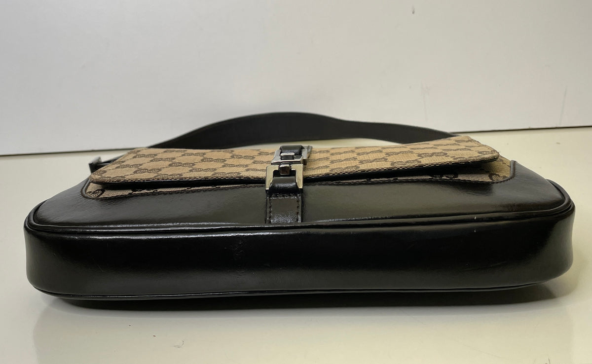 Gucci - Jackie Mini GG Beige con Pelle Marrone