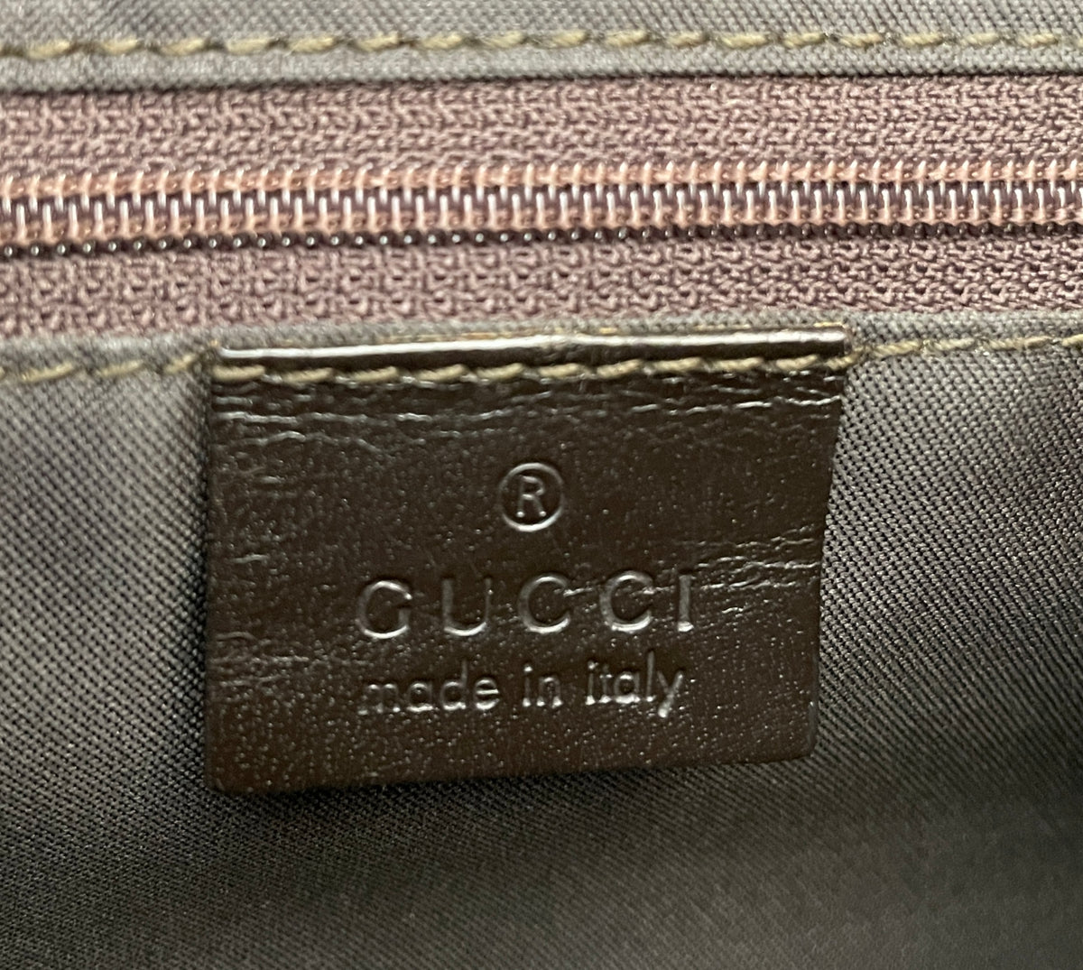 Gucci - Jackie Mini GG Beige con Pelle Marrone