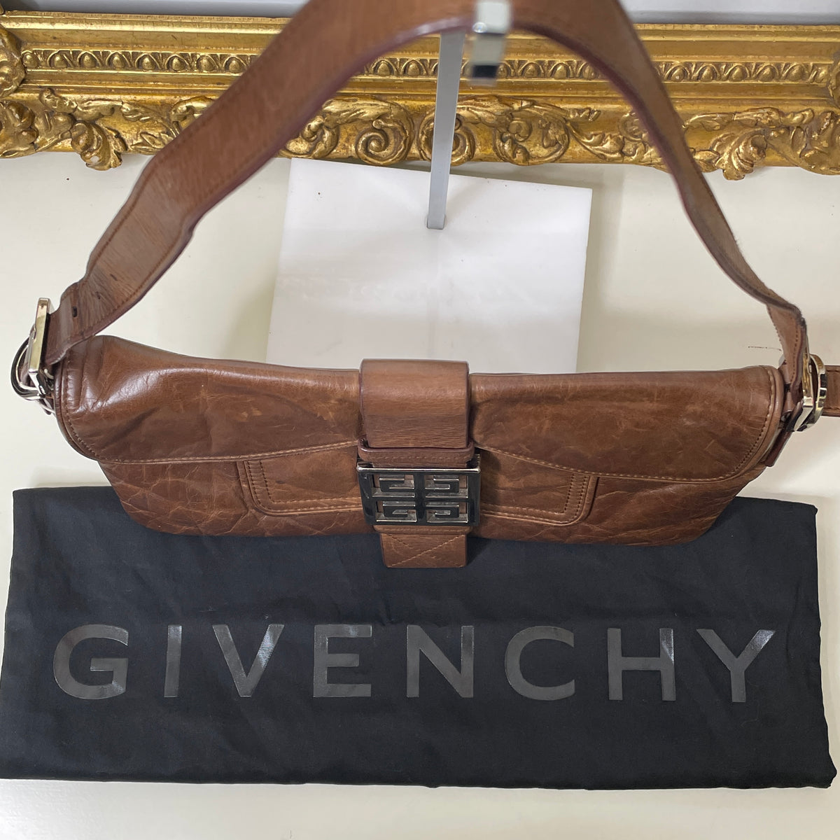 Givenchy Baguette Mini Bag 4D Pelle Marrone