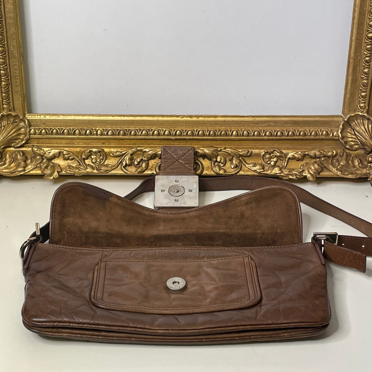 Givenchy Baguette Mini Bag 4D Pelle Marrone