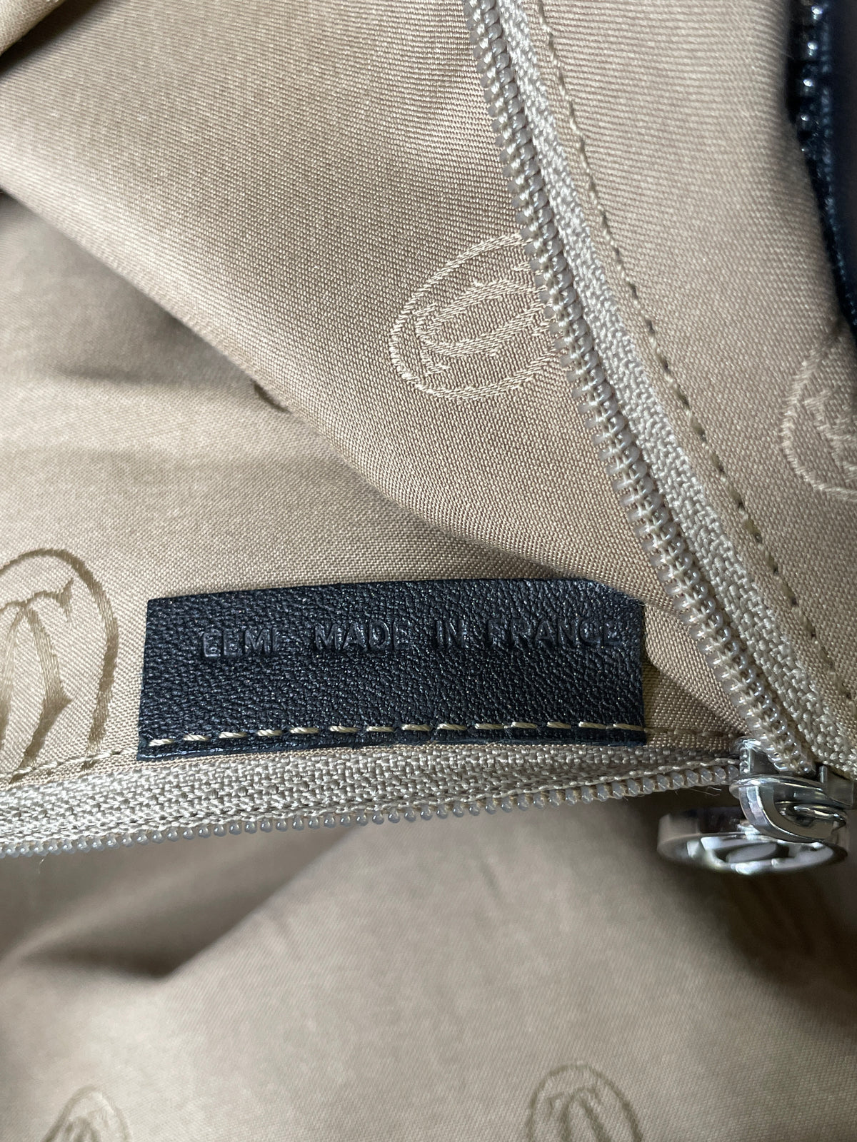 Cartier – Borsa a Spalla Marcello in Pelle Nera con Inserti in Lucertola