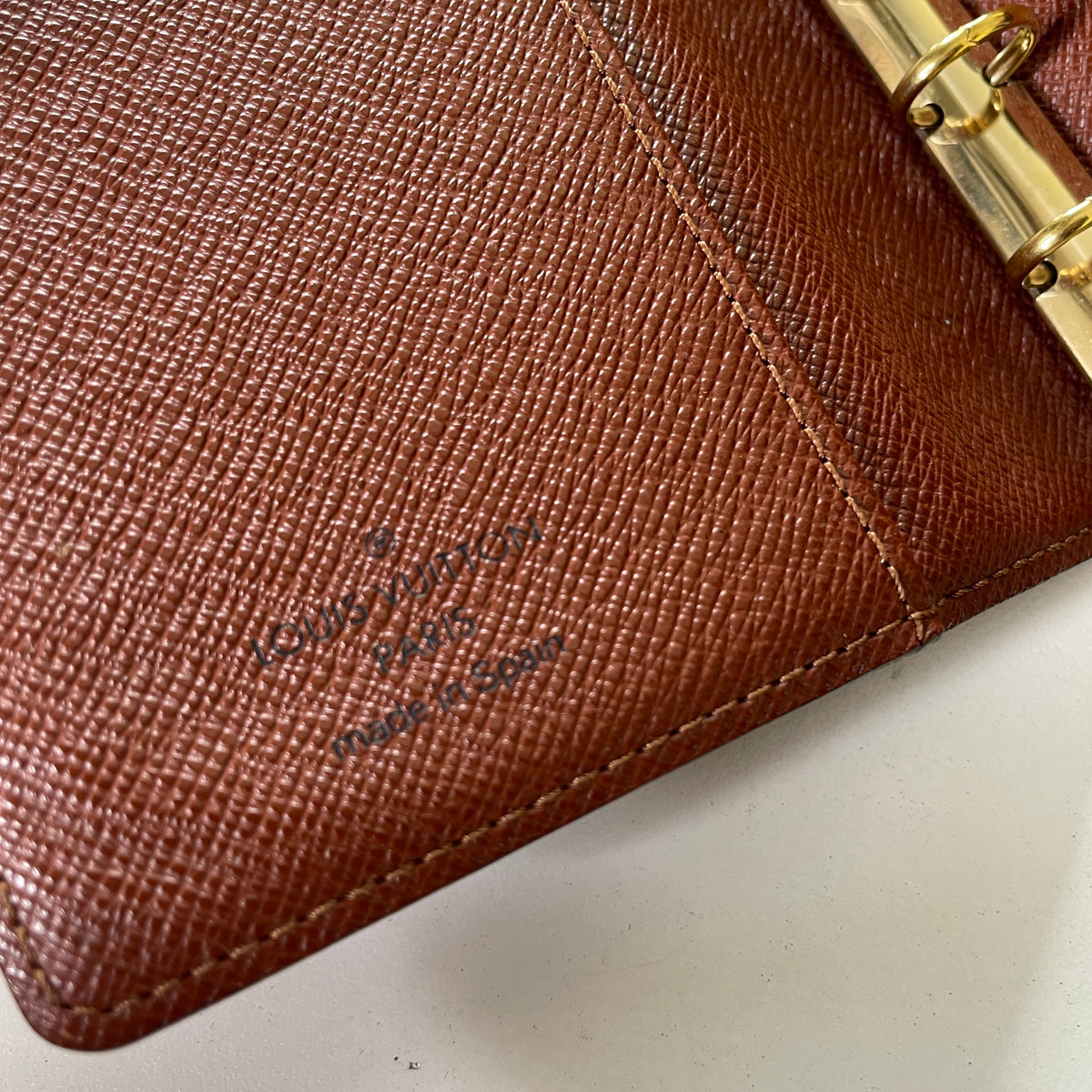 Louis Vuitton Vintage - Agenda in Pelle Monogramma e Pelle - Marrone