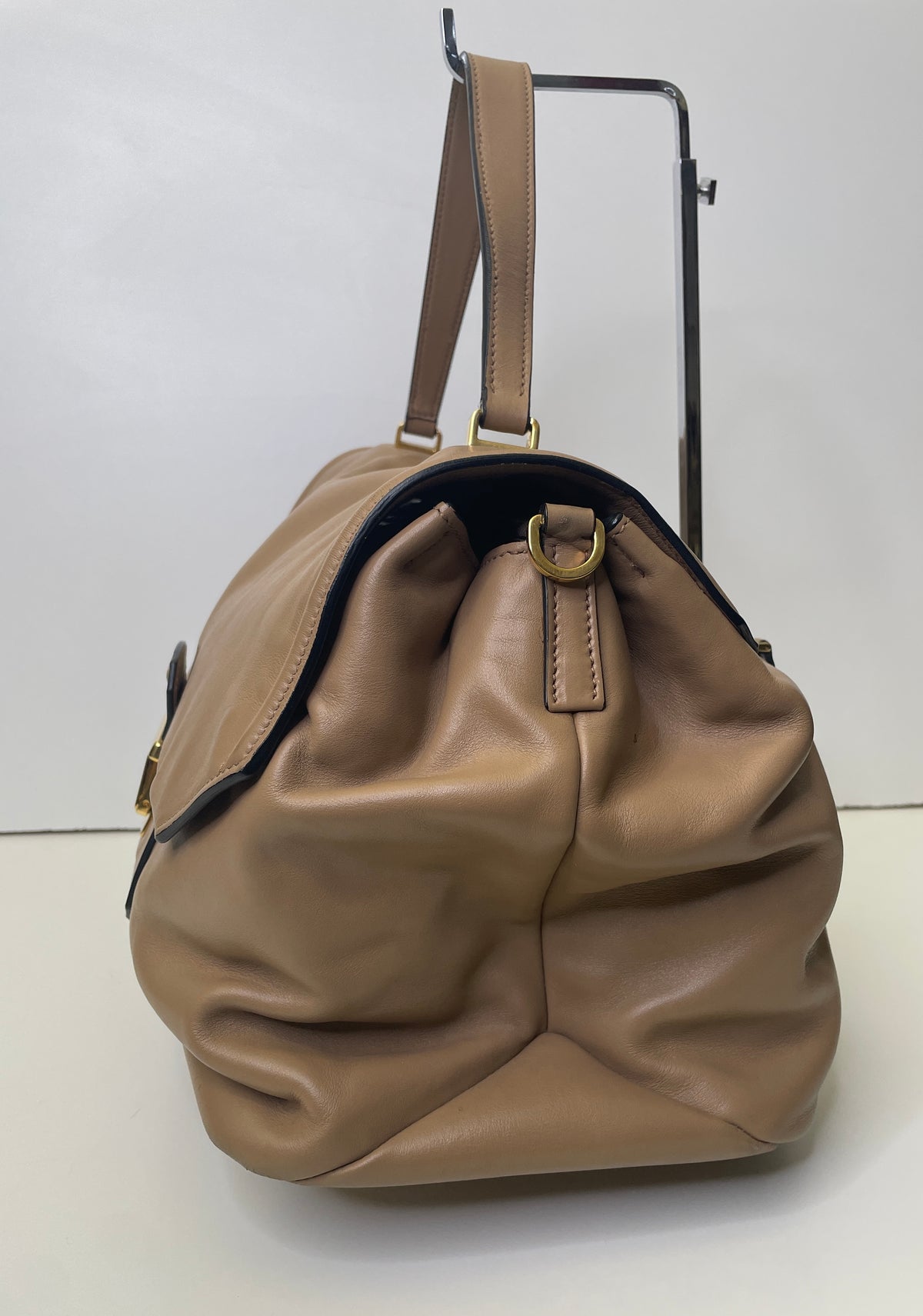 Miu Miu - Borsa Satchel in Pelle Cammello Full Set