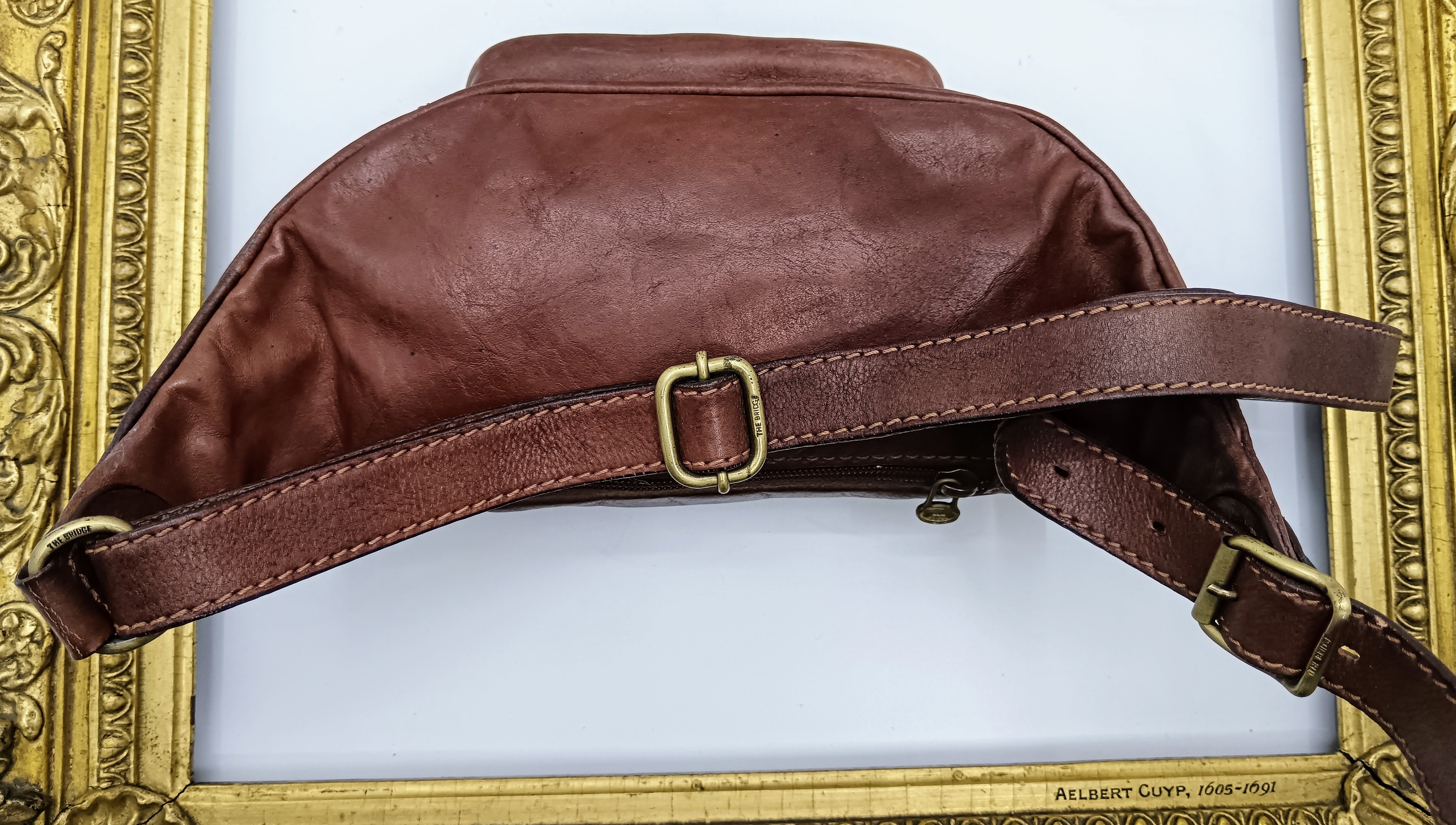 The Bridge – Marsupio Grande con Taschine Laterali Linea Story in Pelle Marrone