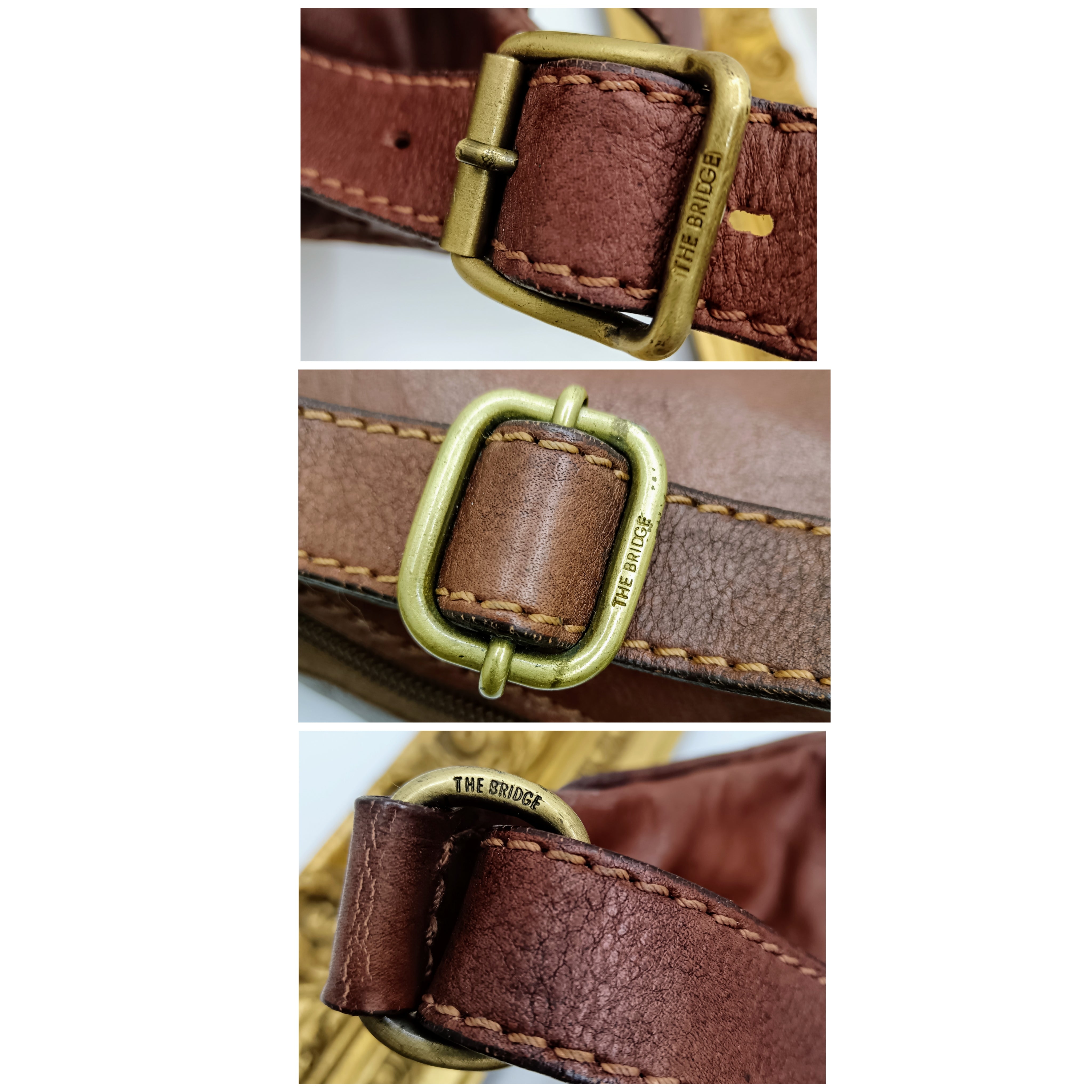 The Bridge – Marsupio Grande con Taschine Laterali Linea Story in Pelle Marrone