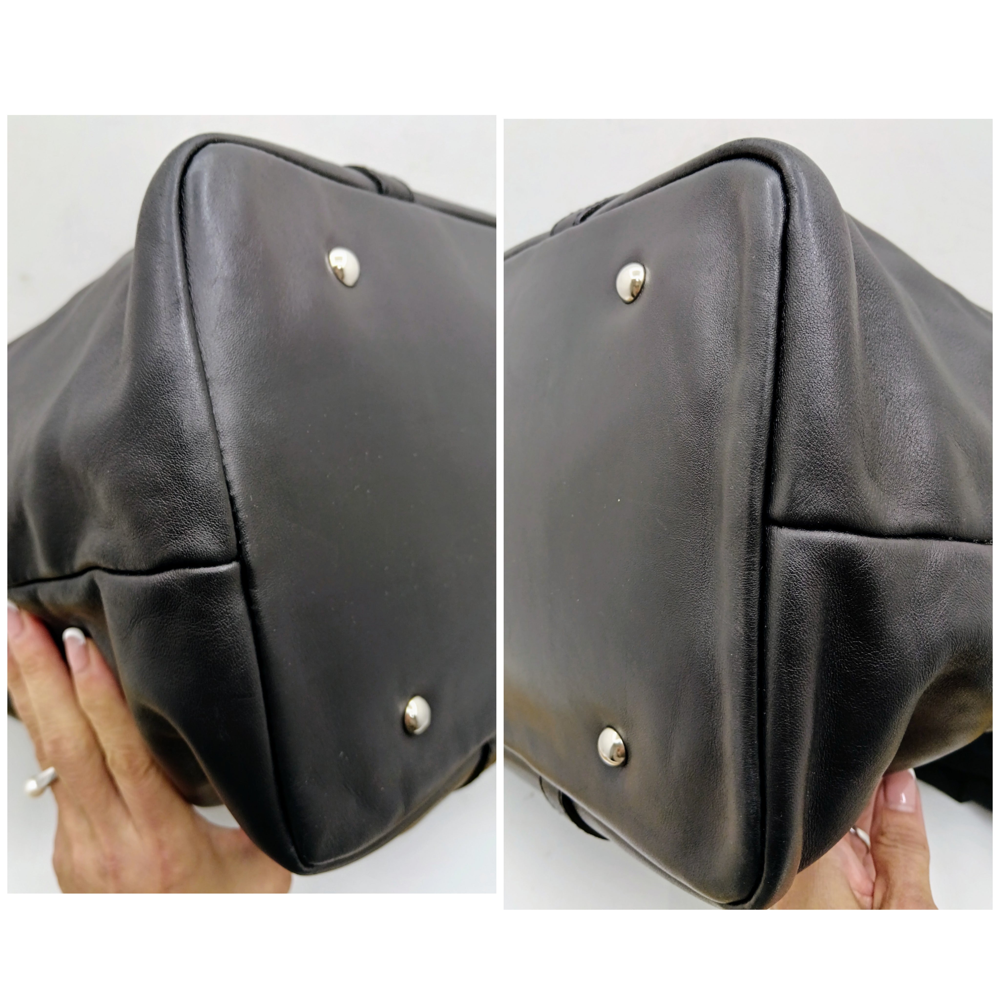 Orciani – Borsa maxi shopper a spalla modello “Neverfull” pelle nera