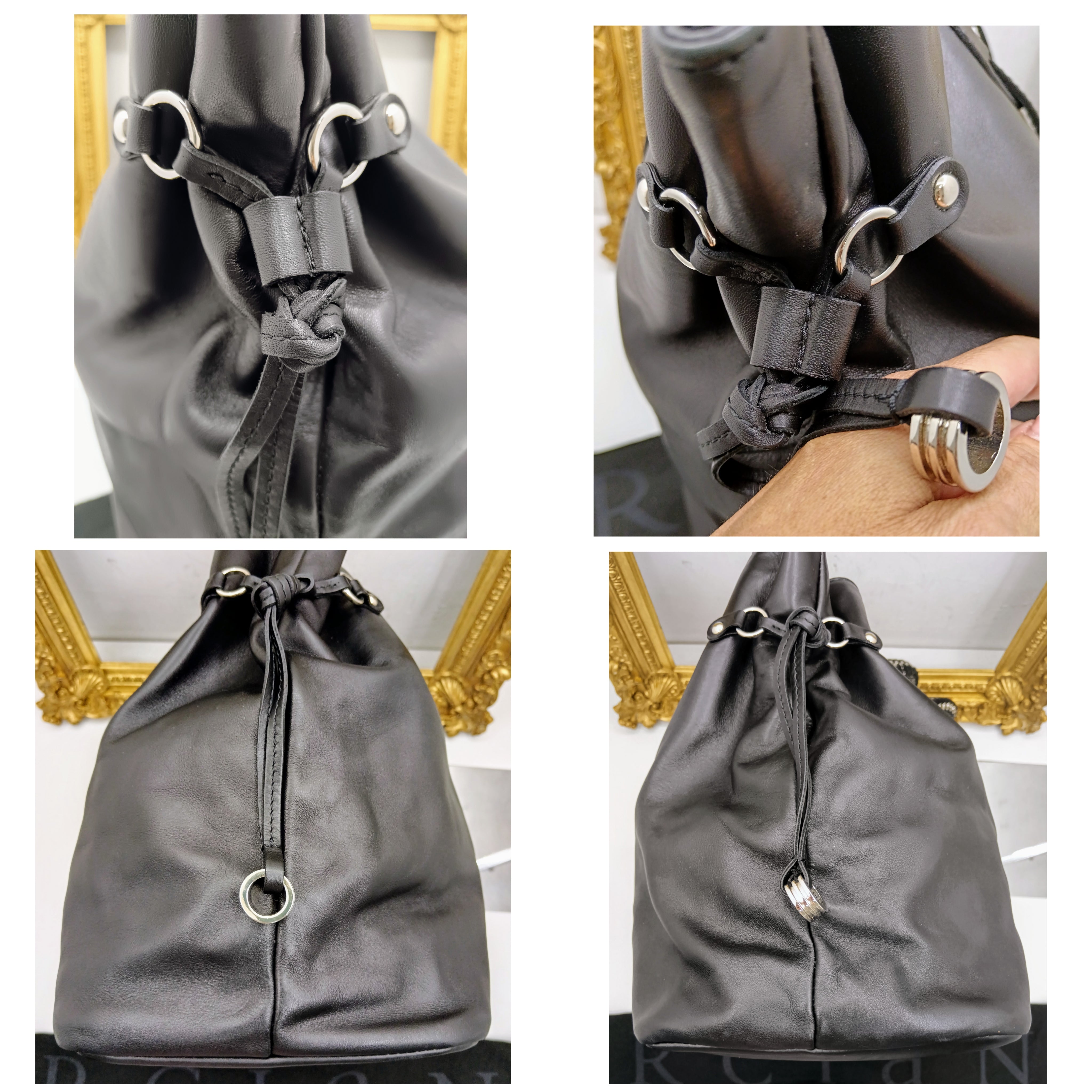 Orciani – Borsa maxi shopper a spalla modello “Neverfull” pelle nera