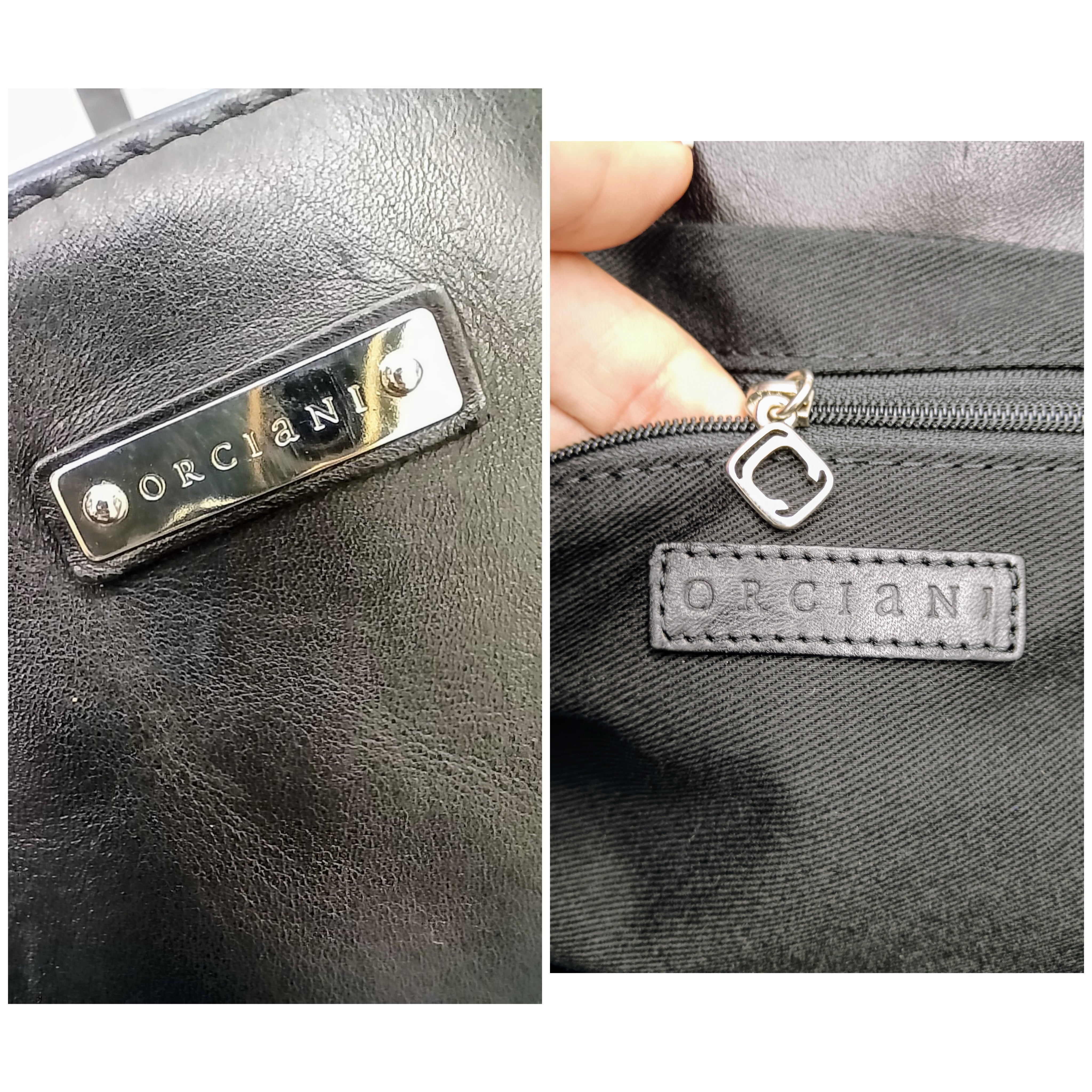 Orciani – Borsa maxi shopper a spalla modello “Neverfull” pelle nera