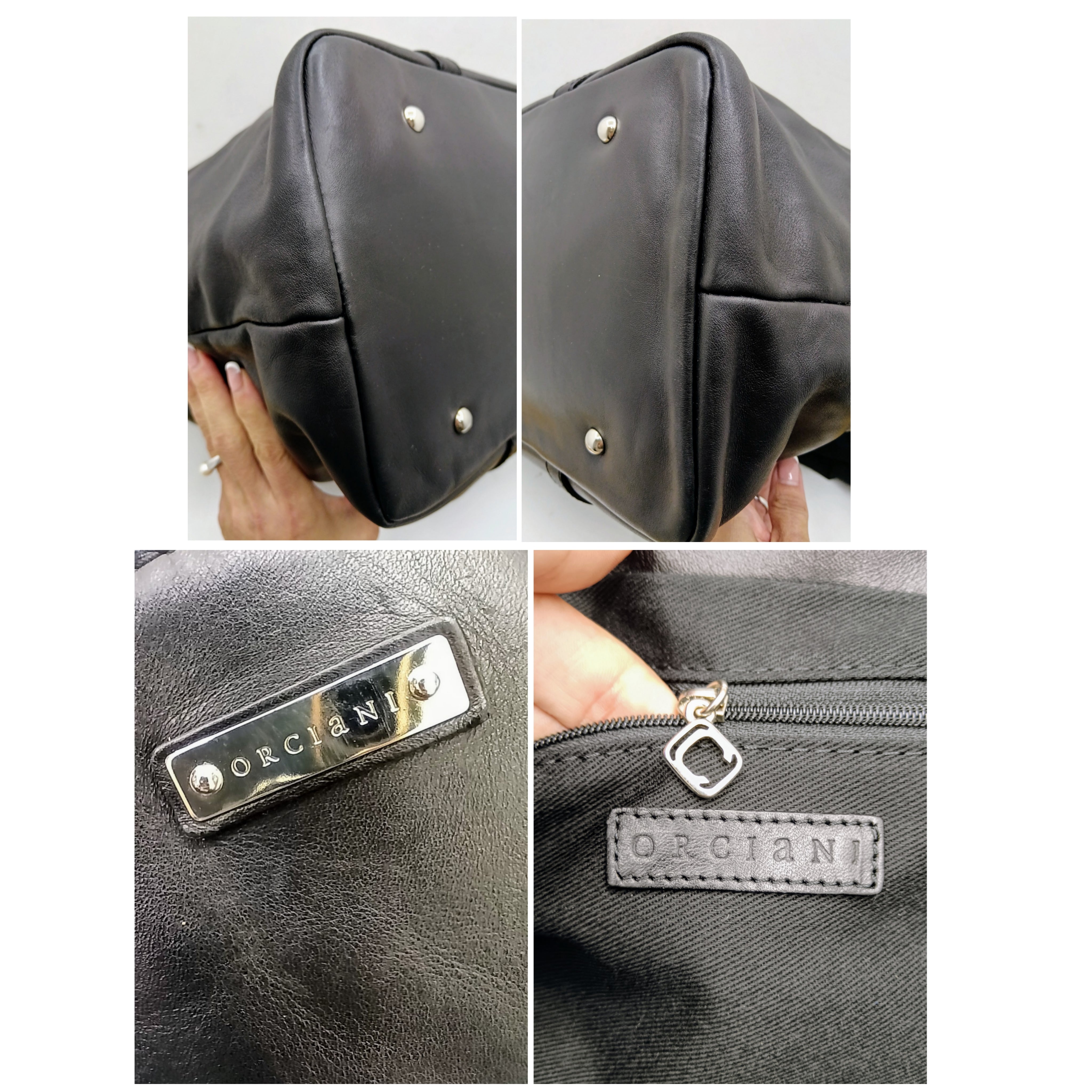 Orciani – Borsa maxi shopper a spalla modello “Neverfull” pelle nera