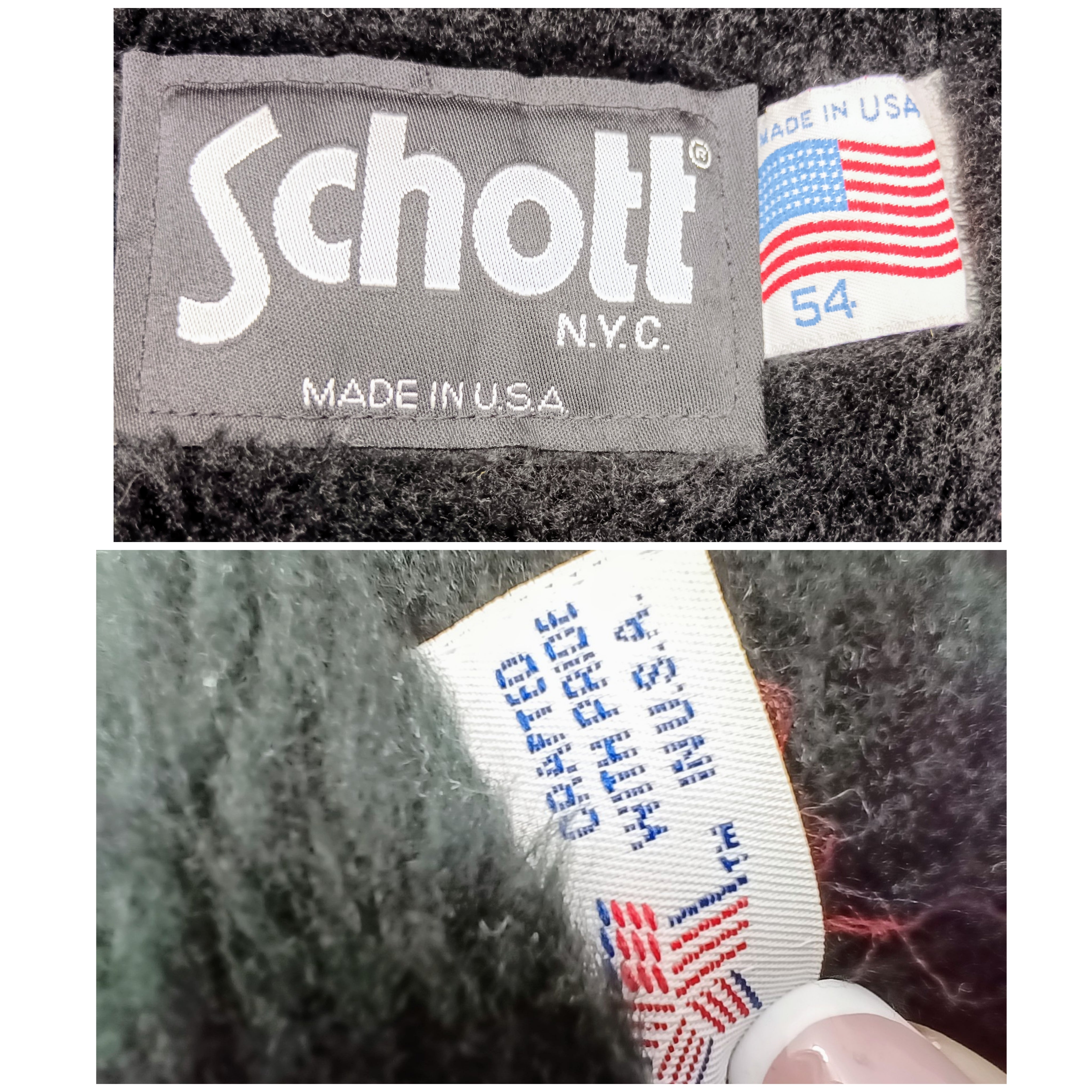 Schott N.Y.C. – Giubbotto Pelle Nero con Pelo Oversize Made in USA