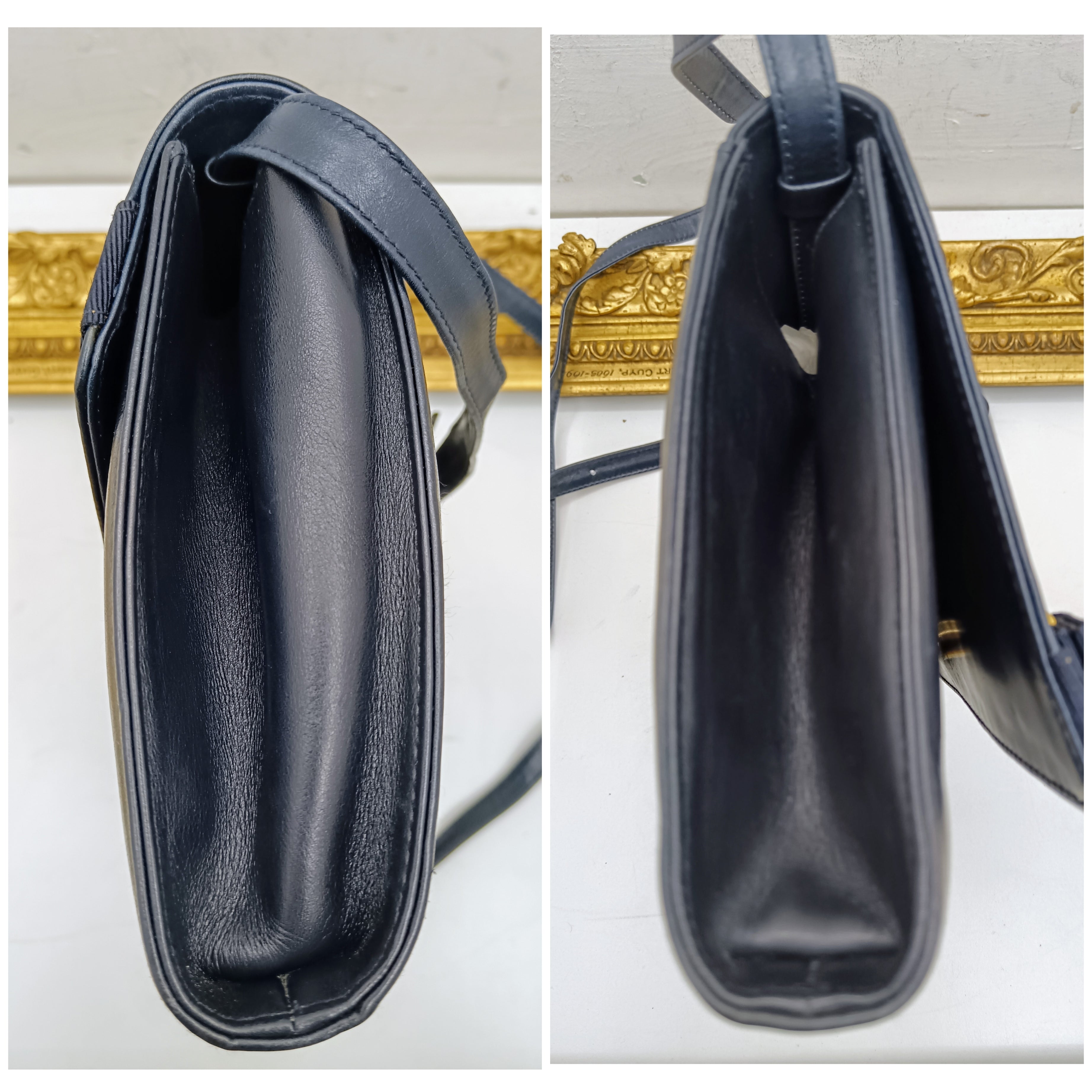Ferragamo Salvatore – Borsetta “Vara Bag” Pochette Clutch a Tracolla Pelle Vintage