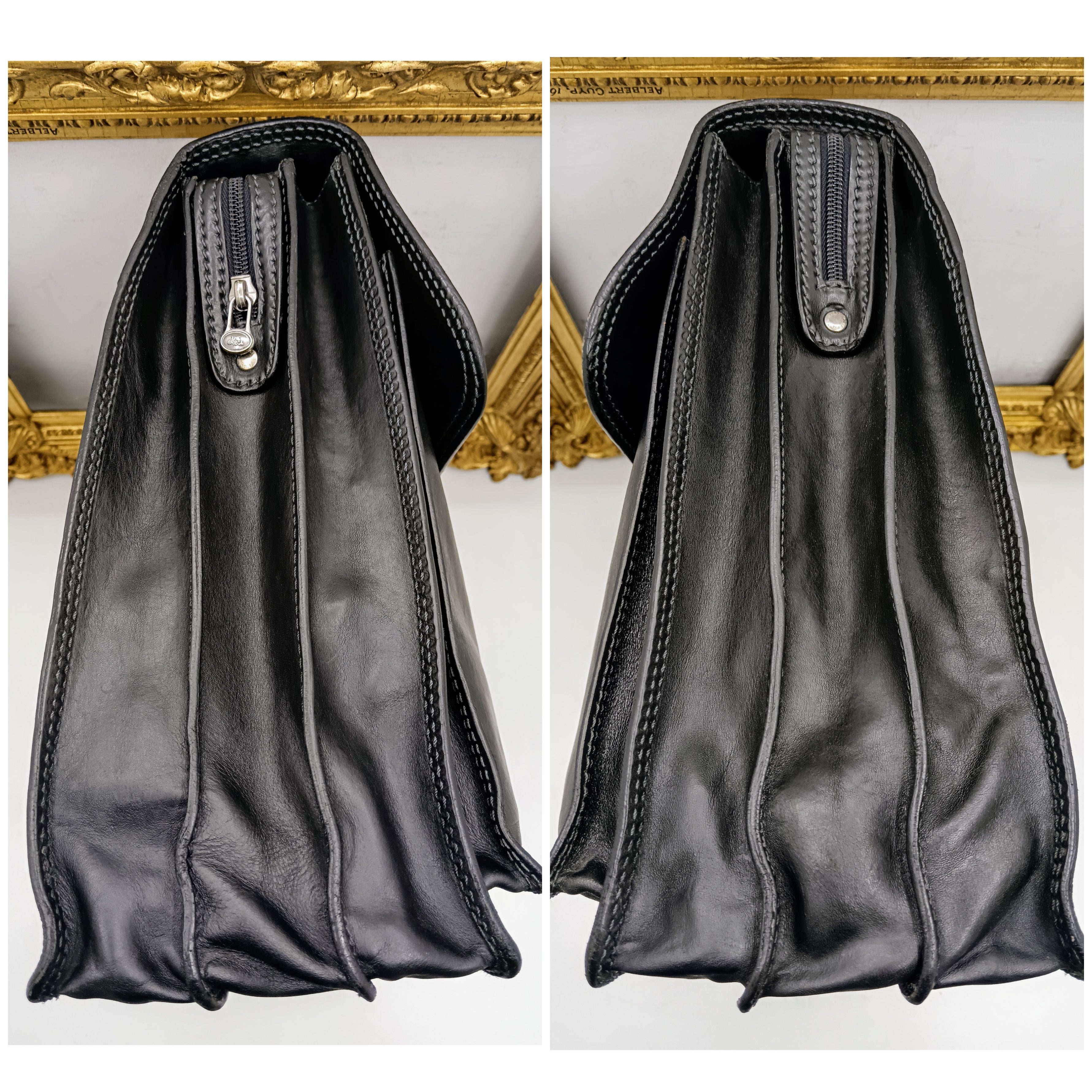 The Bridge – Cartella Espandibile 3 Soffietti Linea Story Pelle Nera