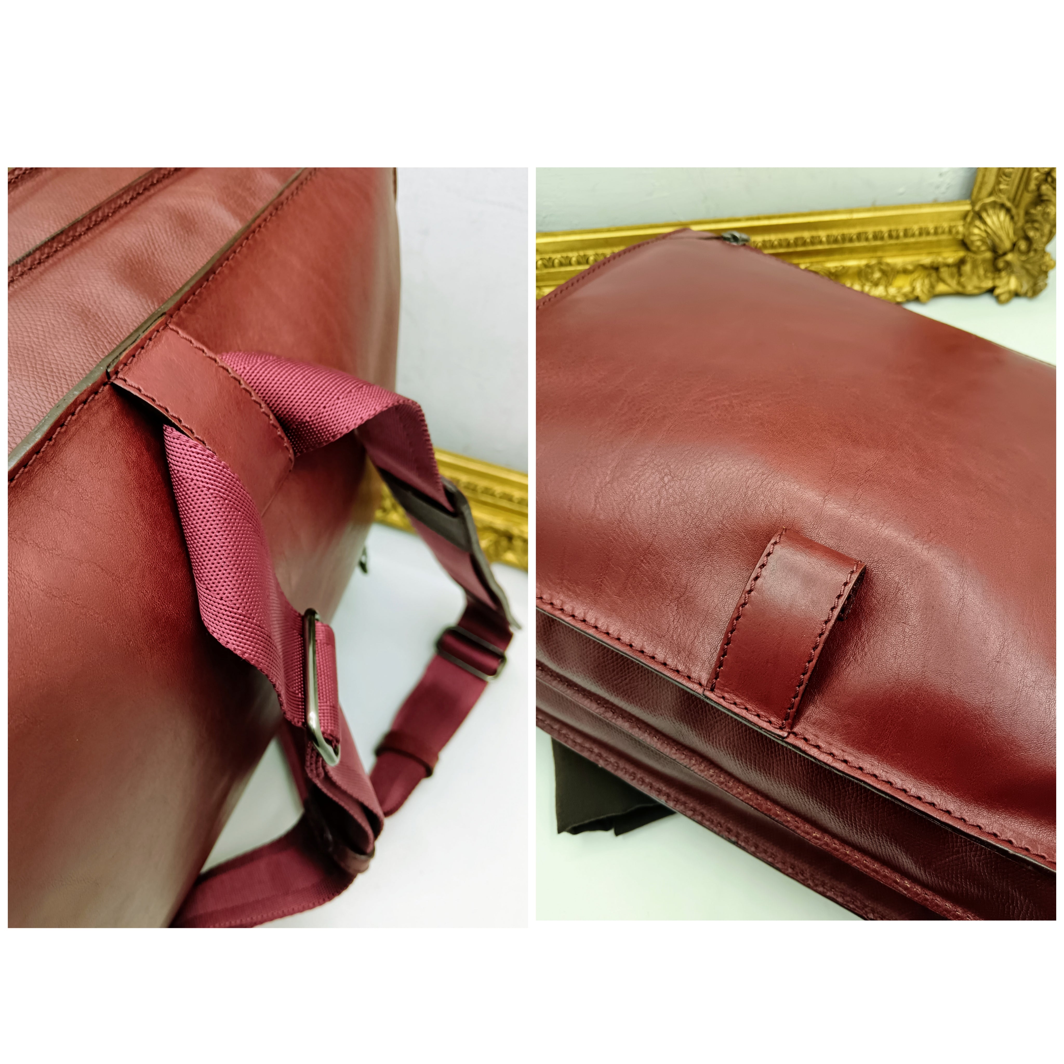 The Bridge – Cartella Pelle Bordeaux Portabilità Zaino Nuova