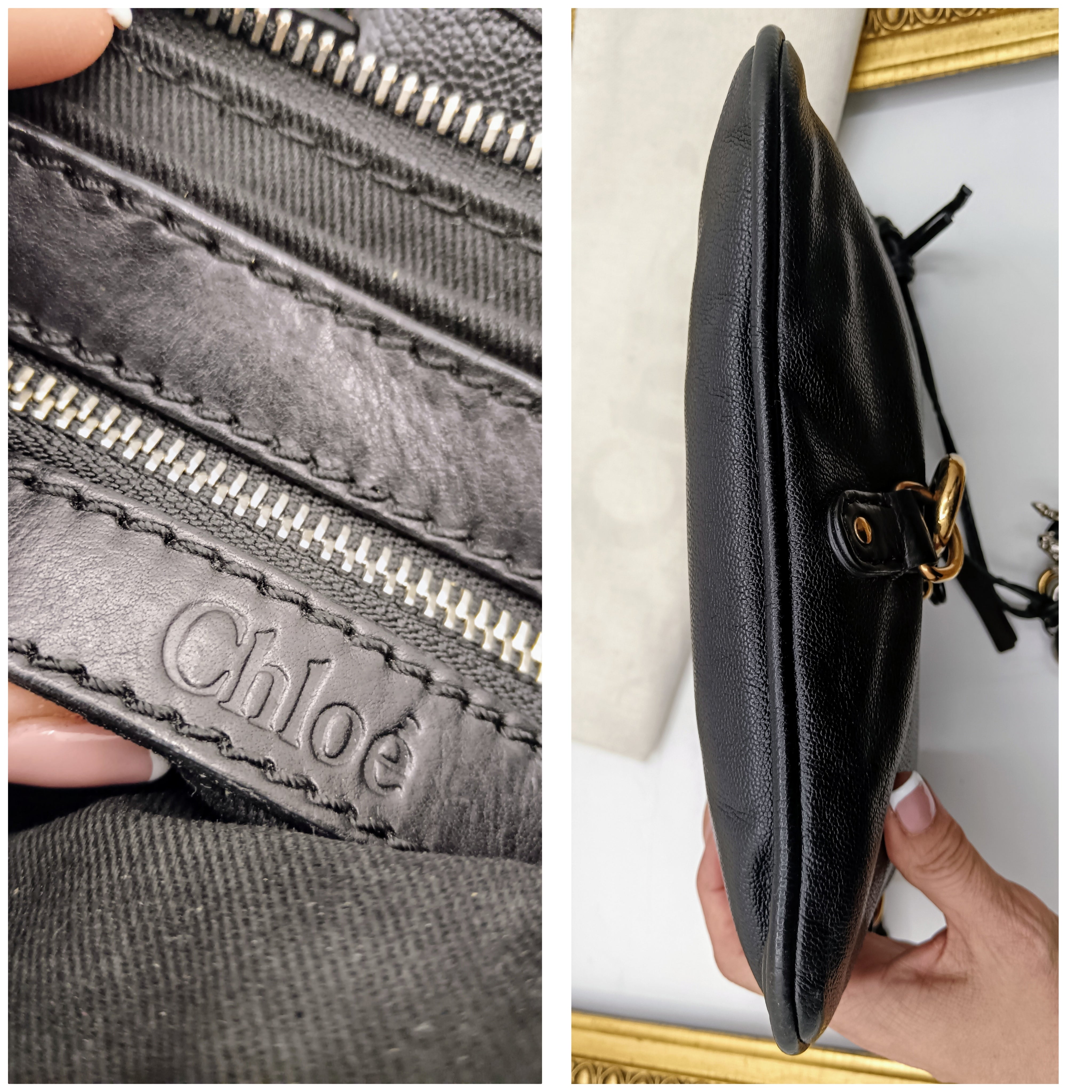 Chloé - Kerala 25 Mini Bag Clutch Pochette in Pelle Nera