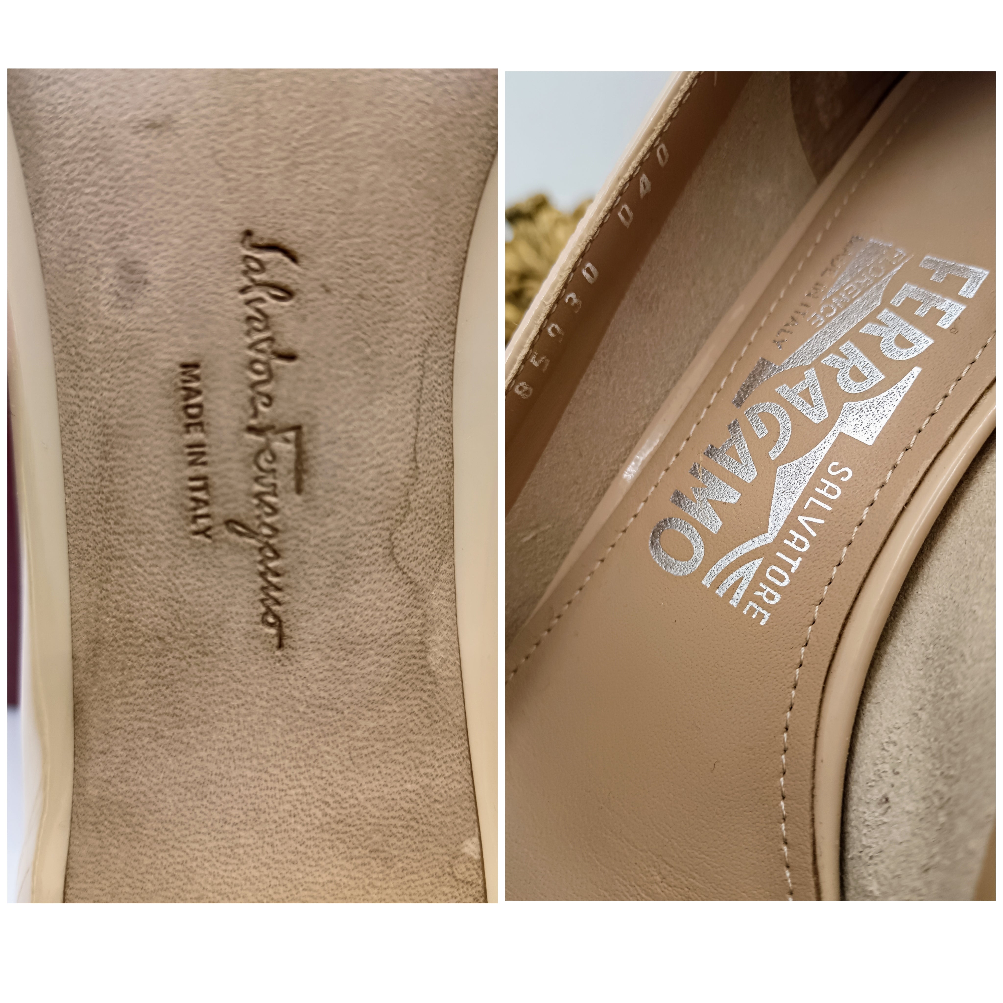 Ferragamo Salvatore – Décolleté Pumps Big Logo in Vernice