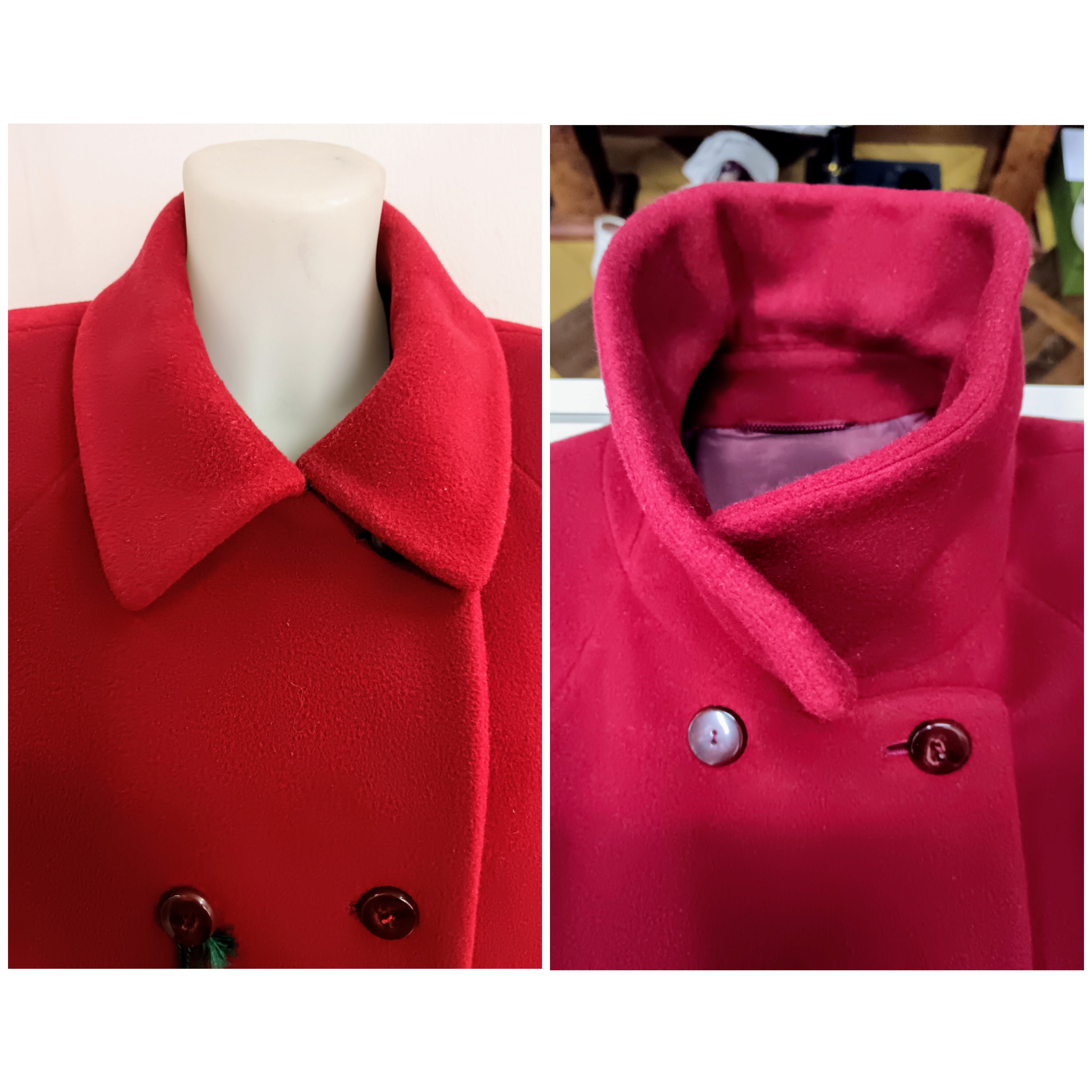 Schneider – Cappotto Donna Doppiopetto Lana Bordeaux